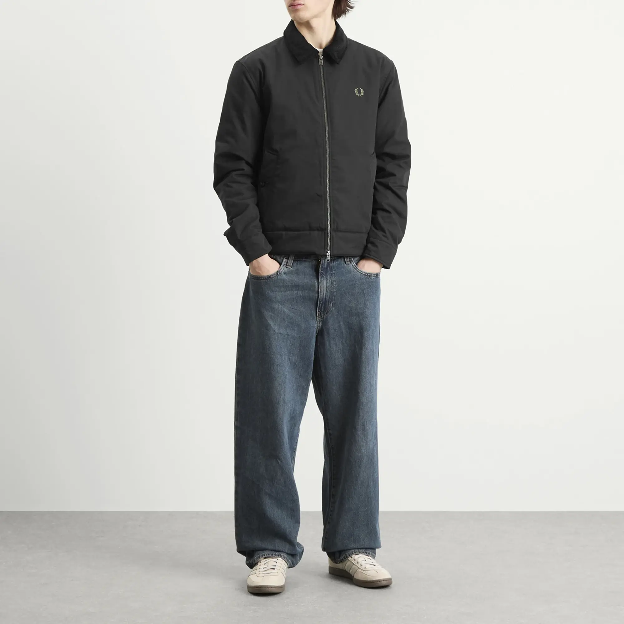 Fred Perry Men's Cotton Caban Jacket Black