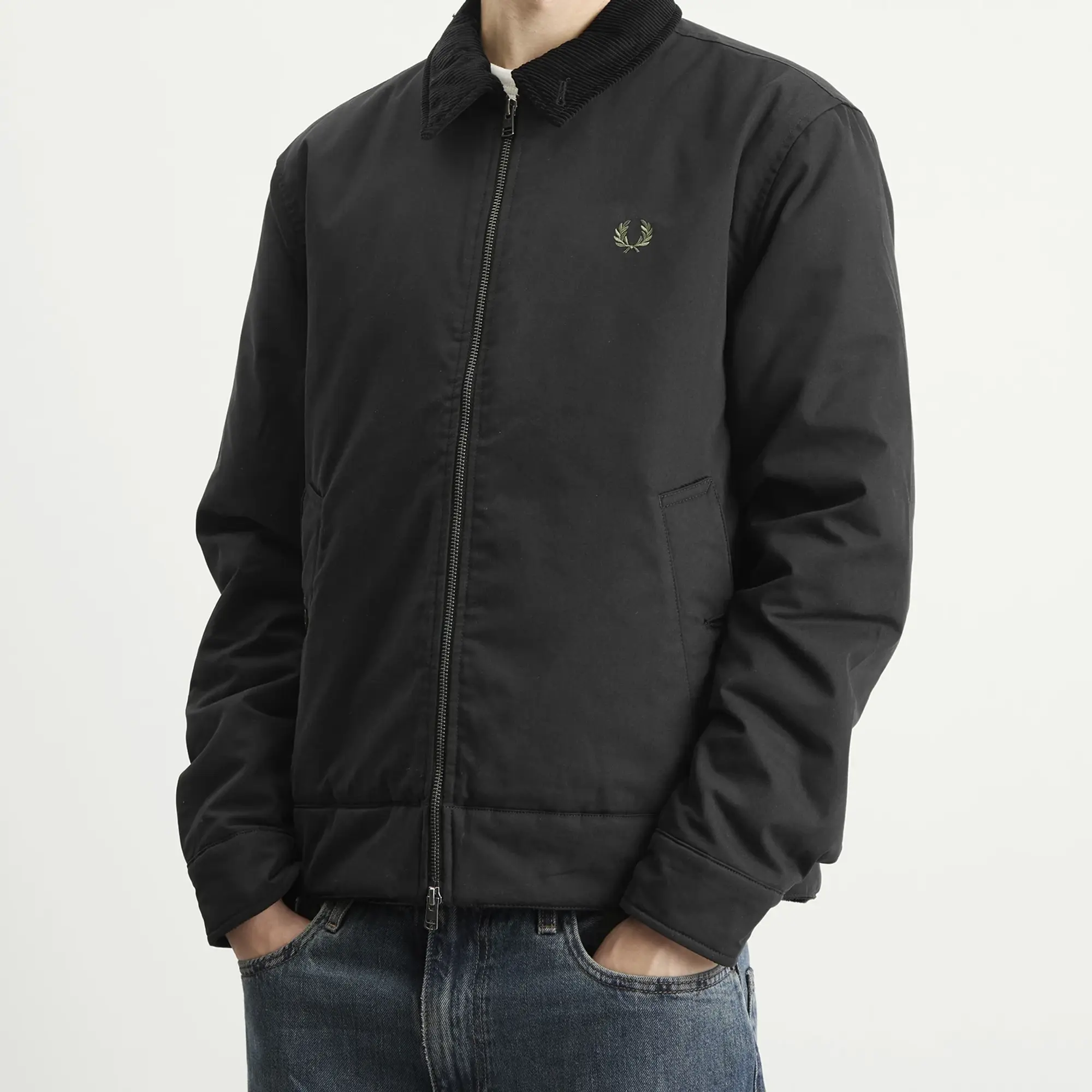 Fred Perry Men's Cotton Caban Jacket Black