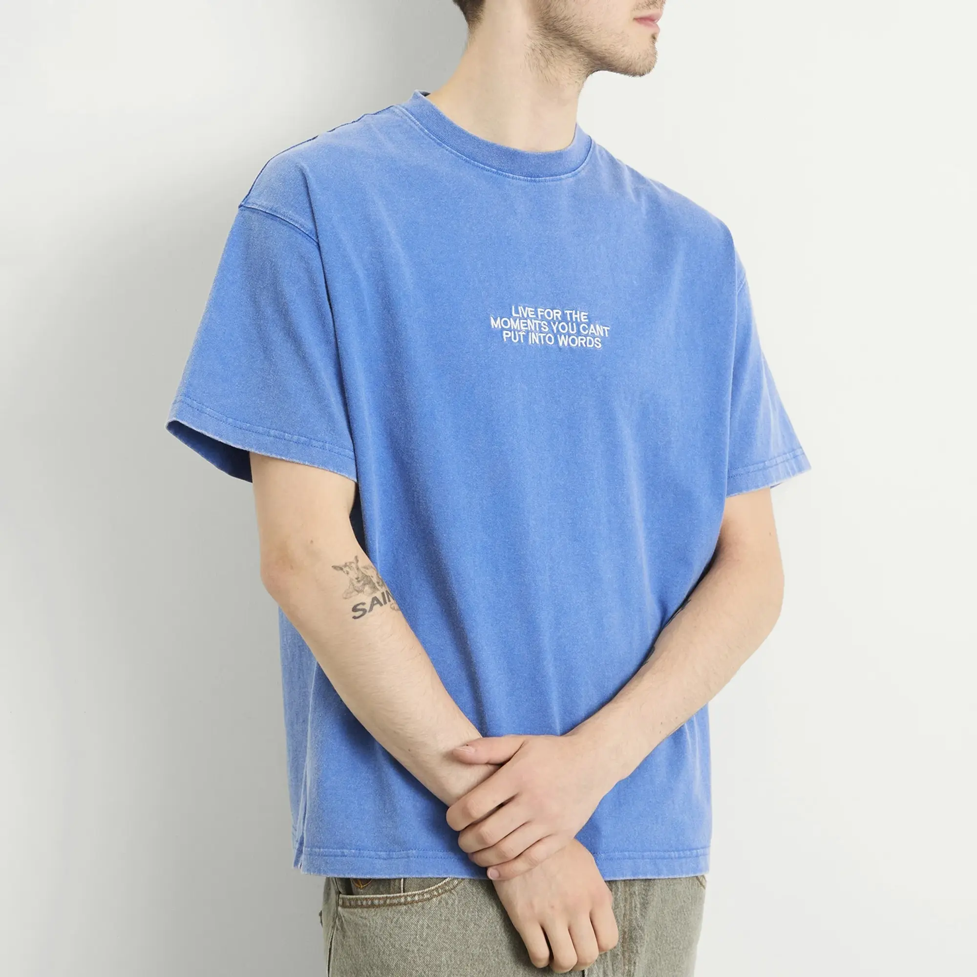 Honor the Gift Men's Live For The Moments T-Shirt Blue