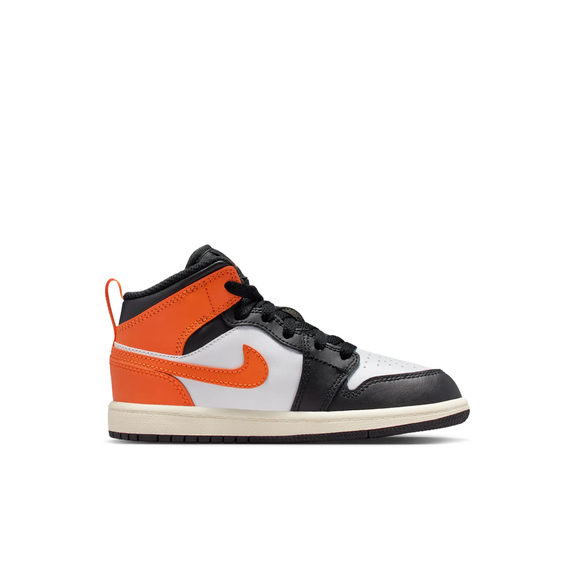 Nike Jordan 1 Mid Younger Kids' Shoes - Orange