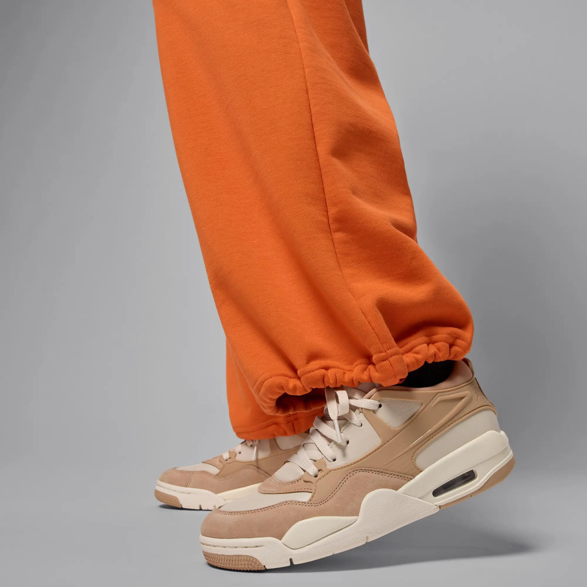 Nike Jordan Flight Fleece Women's French Terry Open-Hem Trousers - Orange - Cotton/Polyester