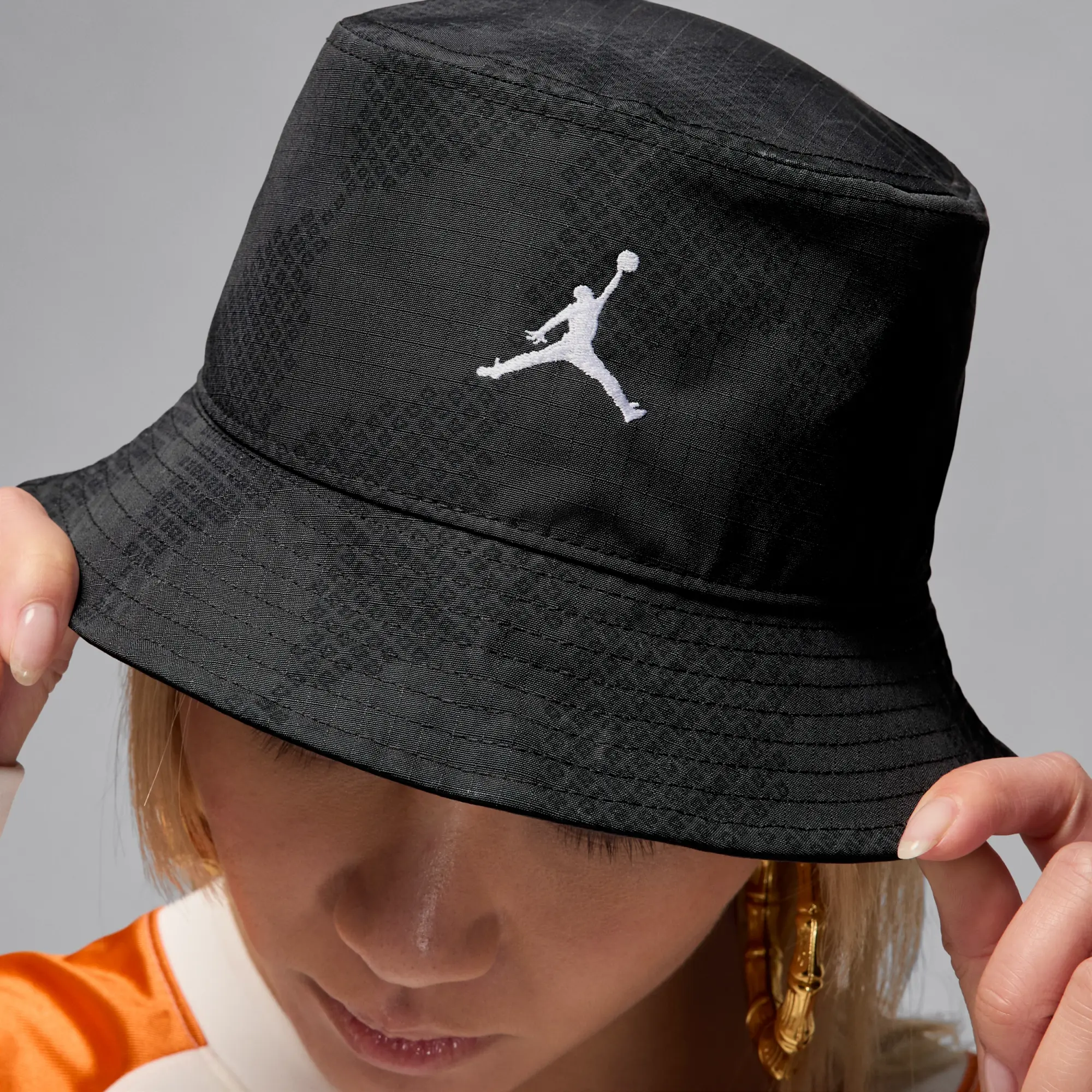 Nike Jordan Apex Printed Bucket Hat - Black - Polyester