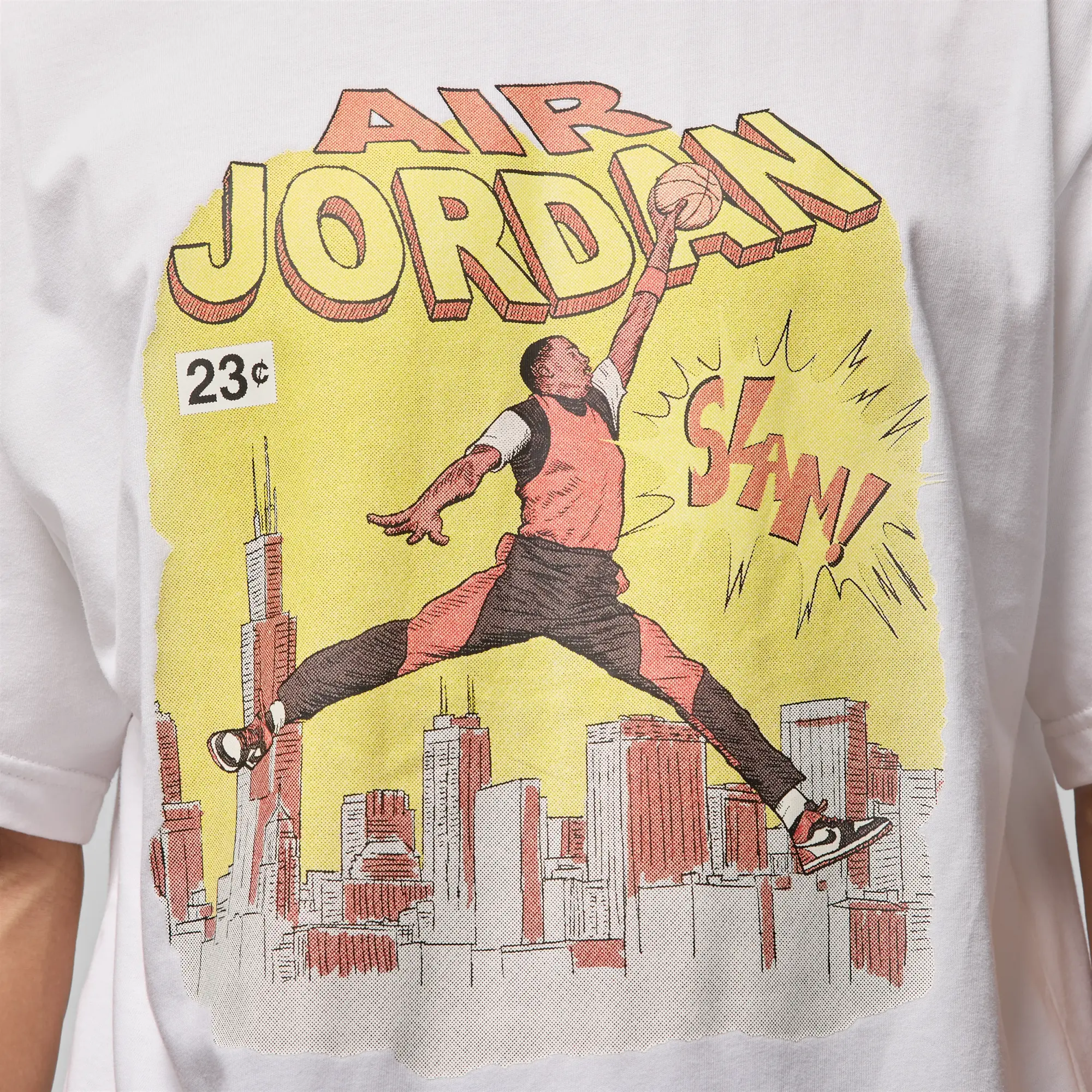 Nike Jordan Men's Comic T-Shirt - White - Cotton