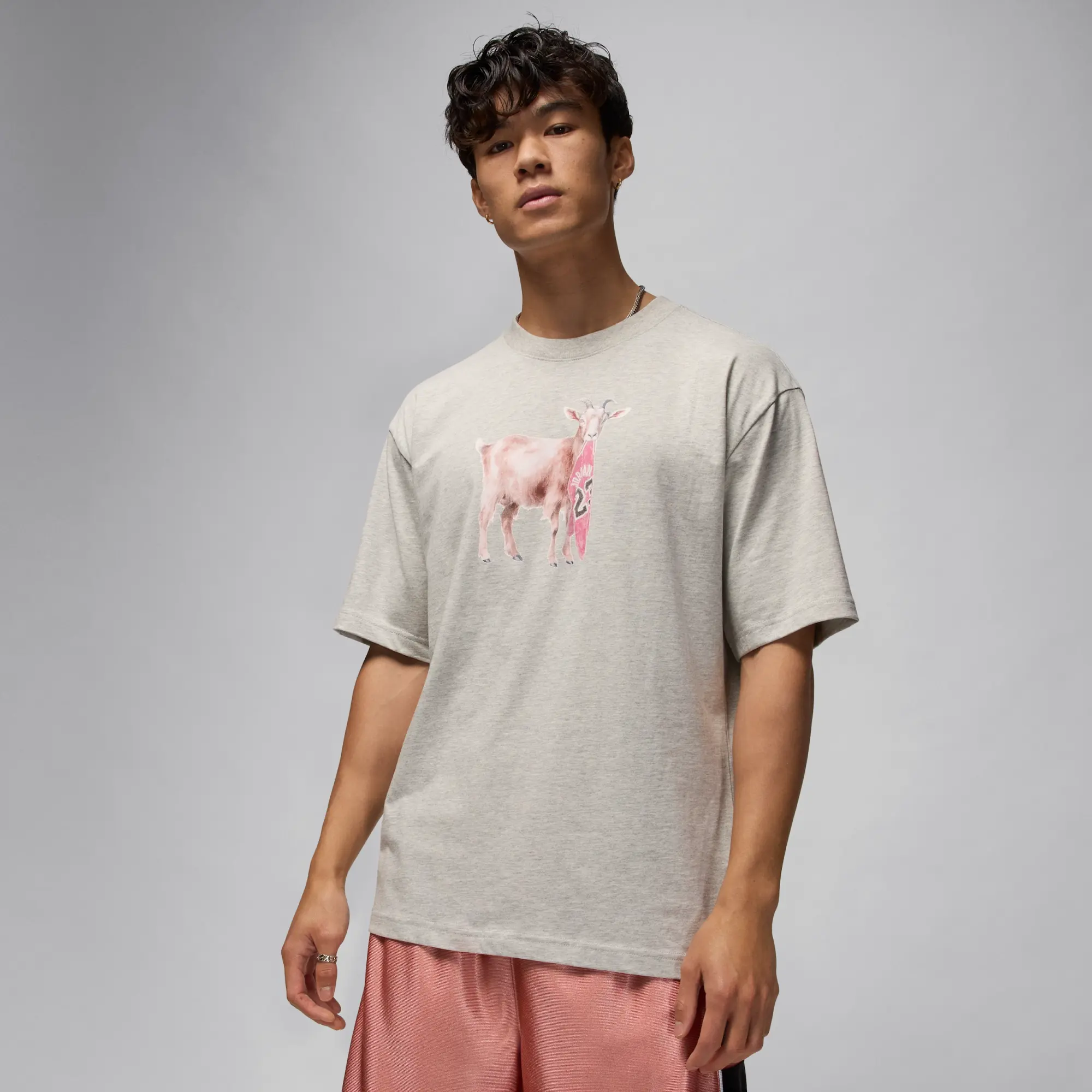 Nike Jordan Men's T-Shirt - Grey - Cotton