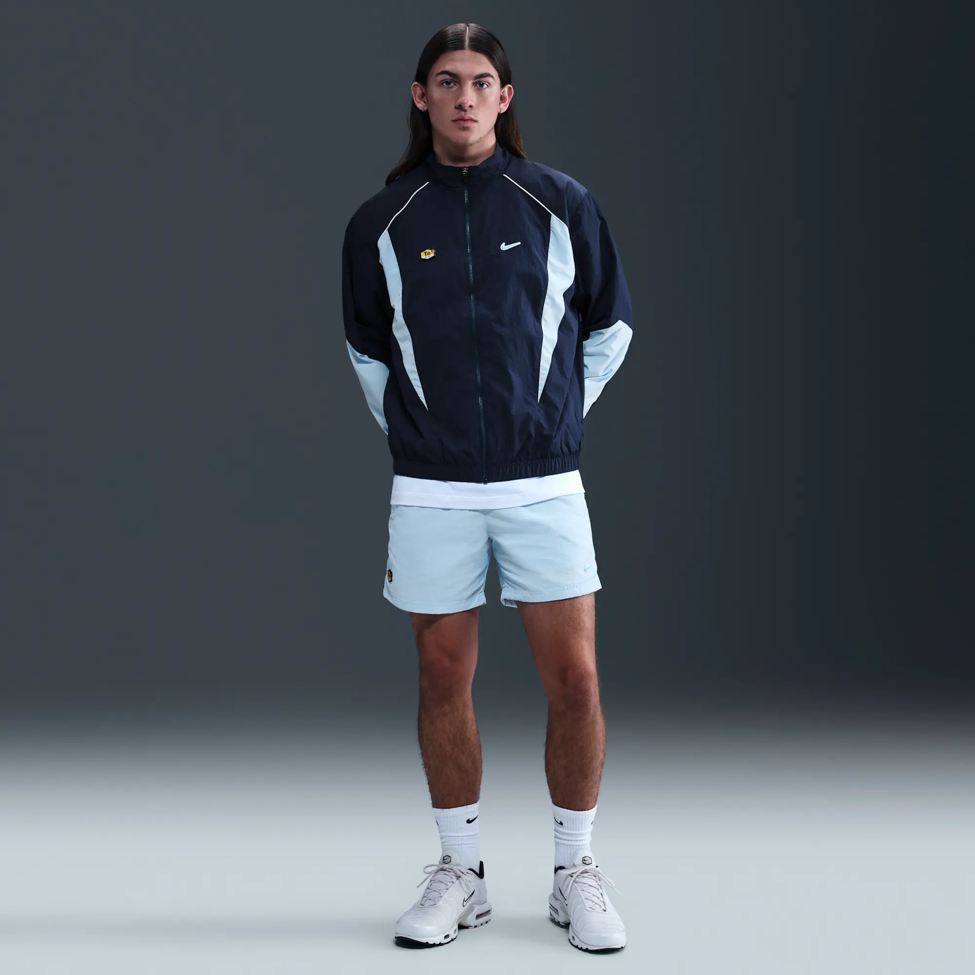 Nike Sportswear Men's Woven Track Jacket - Blue - Nylon
