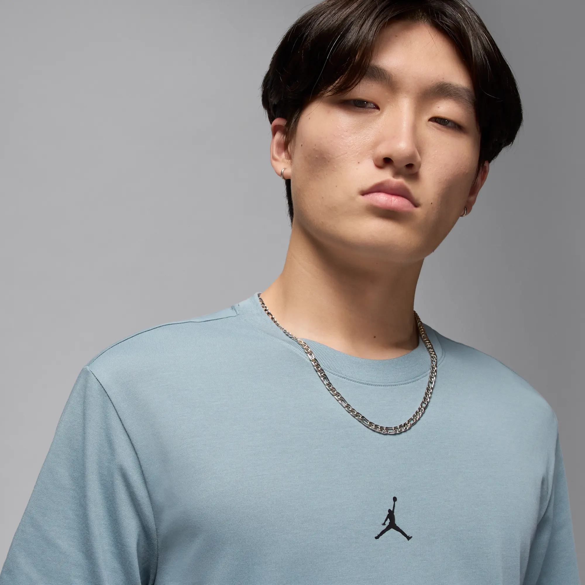 Nike Jordan Sport Men's Dri-FIT Jumpman T-Shirt - Grey - Cotton/Polyester