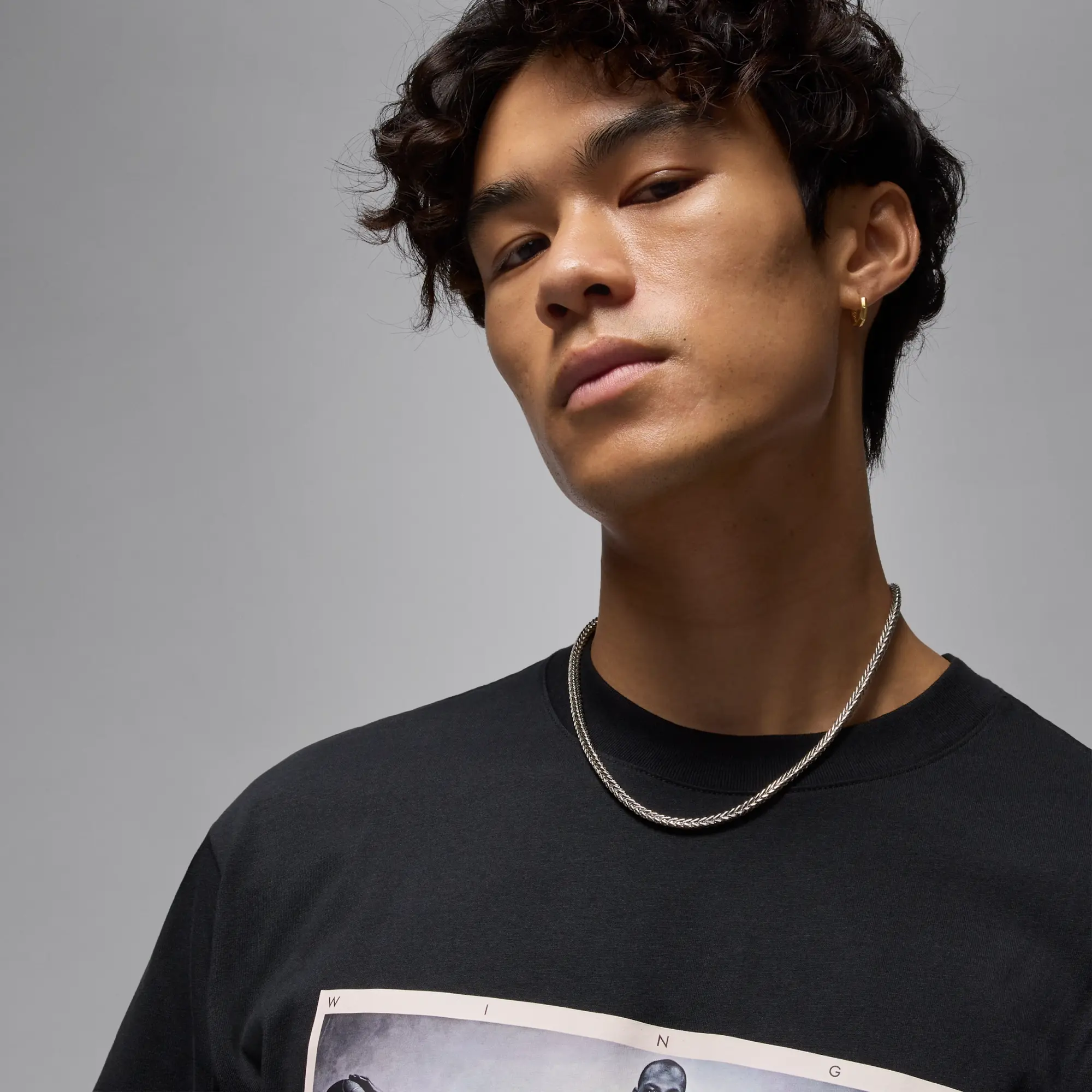 Nike Jordan Men's Photo T-Shirt - Black - Cotton