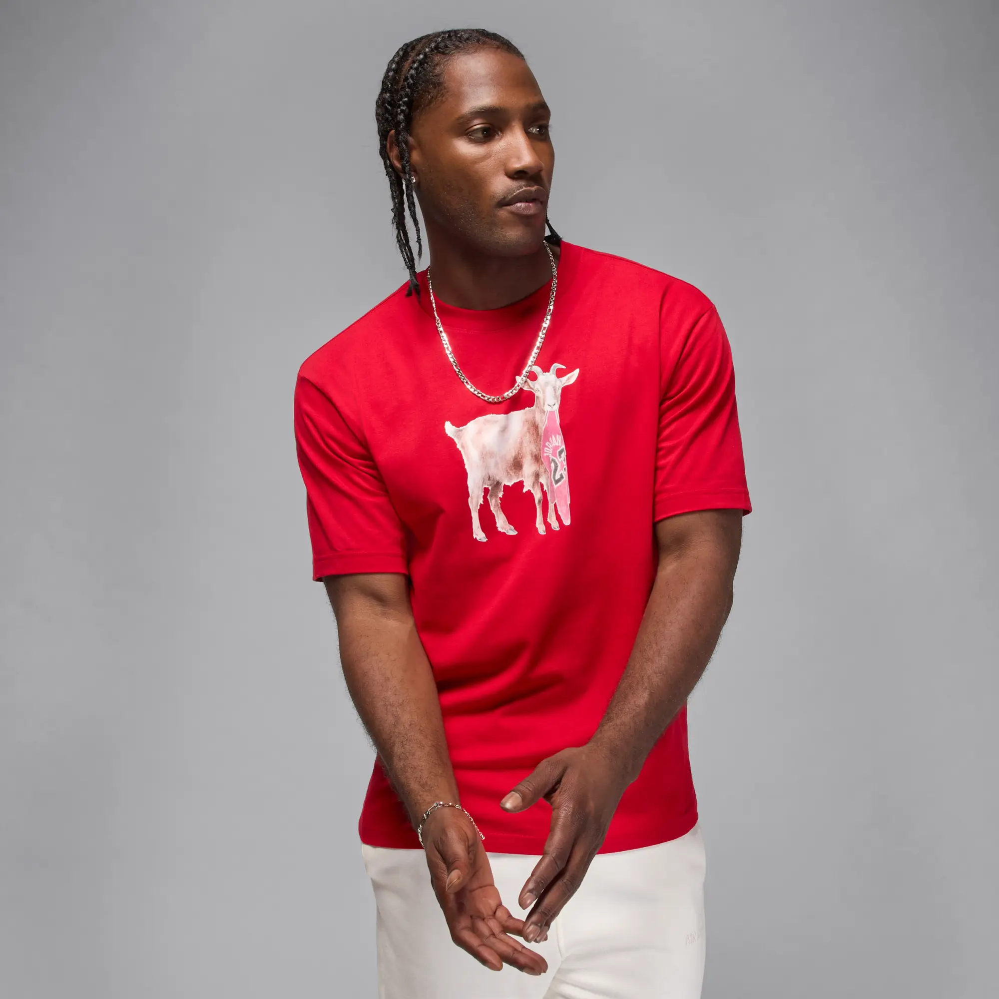 Nike Jordan Men's T-Shirt - Red - Cotton