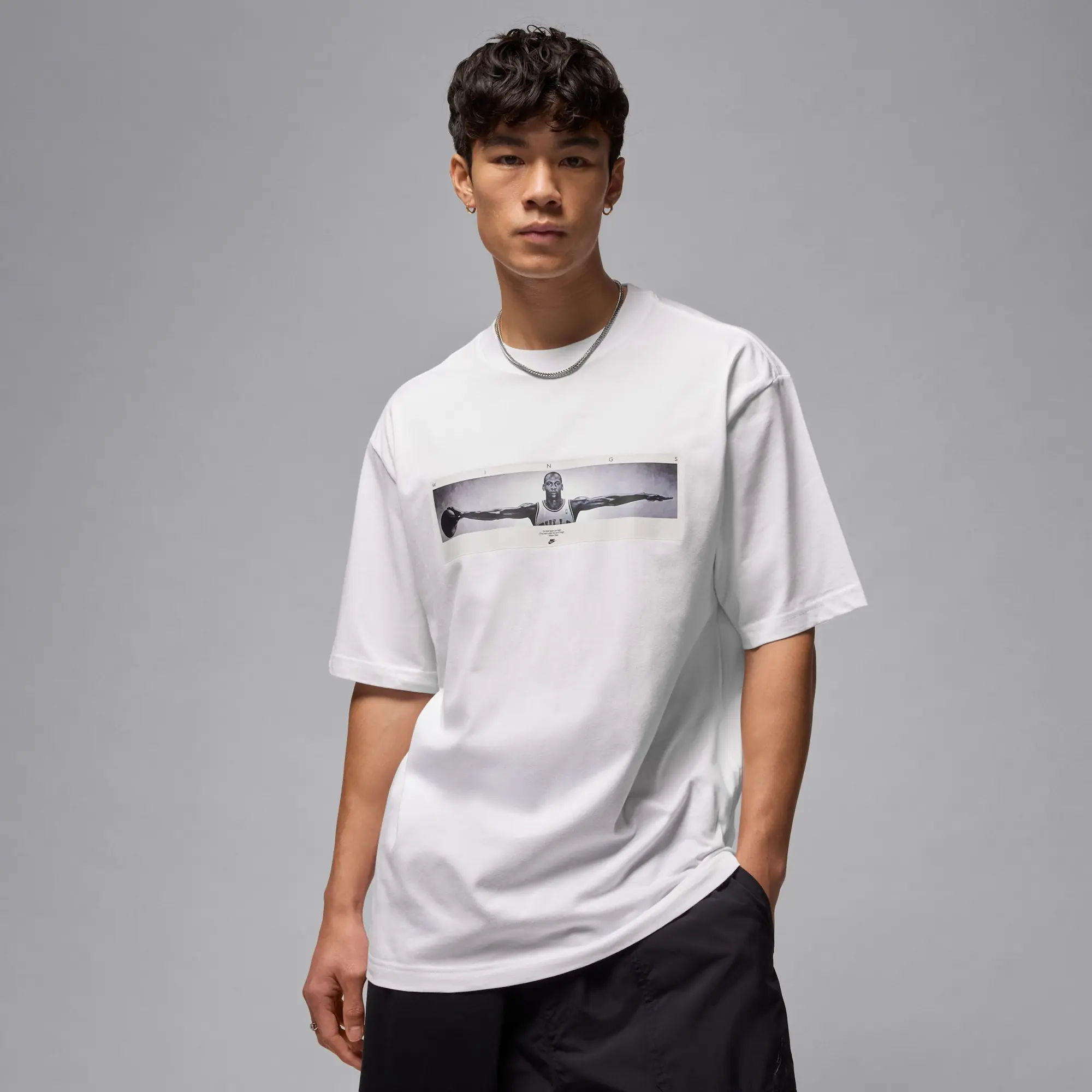 Nike Jordan Men's Photo T-Shirt - White - Cotton
