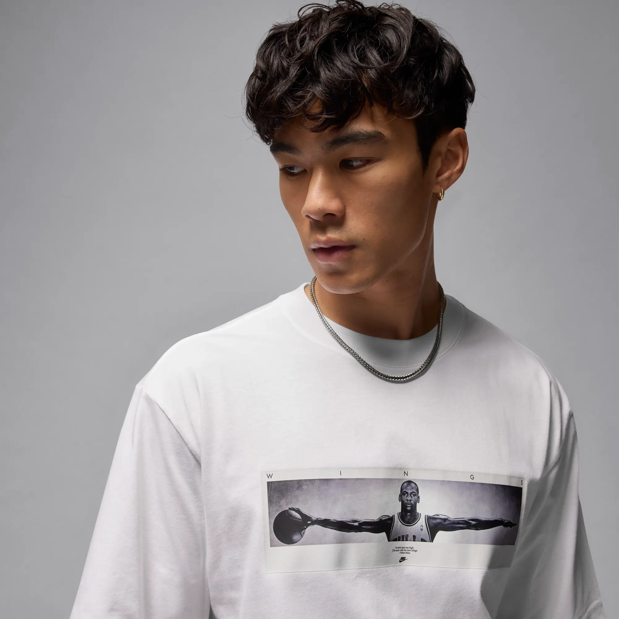 Nike Jordan Men's Photo T-Shirt - White - Cotton