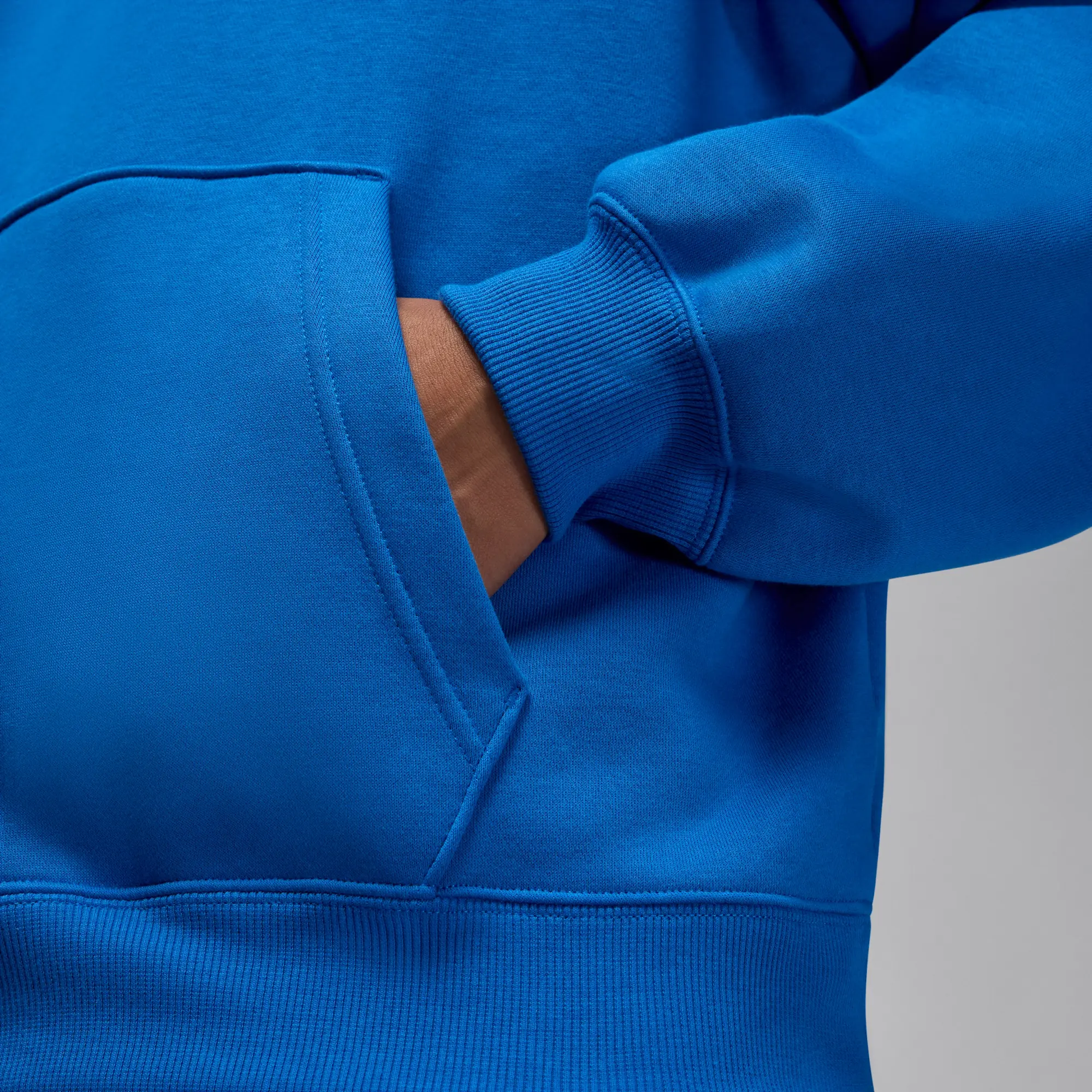 Nike Jordan Brooklyn Fleece Men's Oversized Pullover Hoodie - Blue - Cotton/Polyester