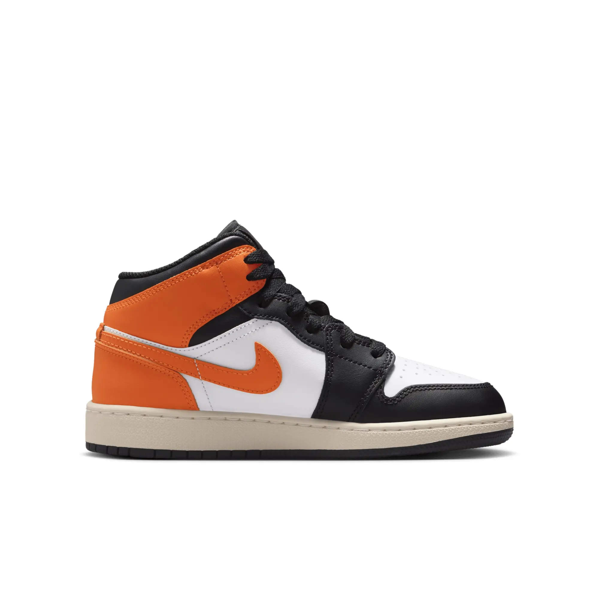 Nike Air Jordan 1 Mid Older Kids' Shoes - Orange