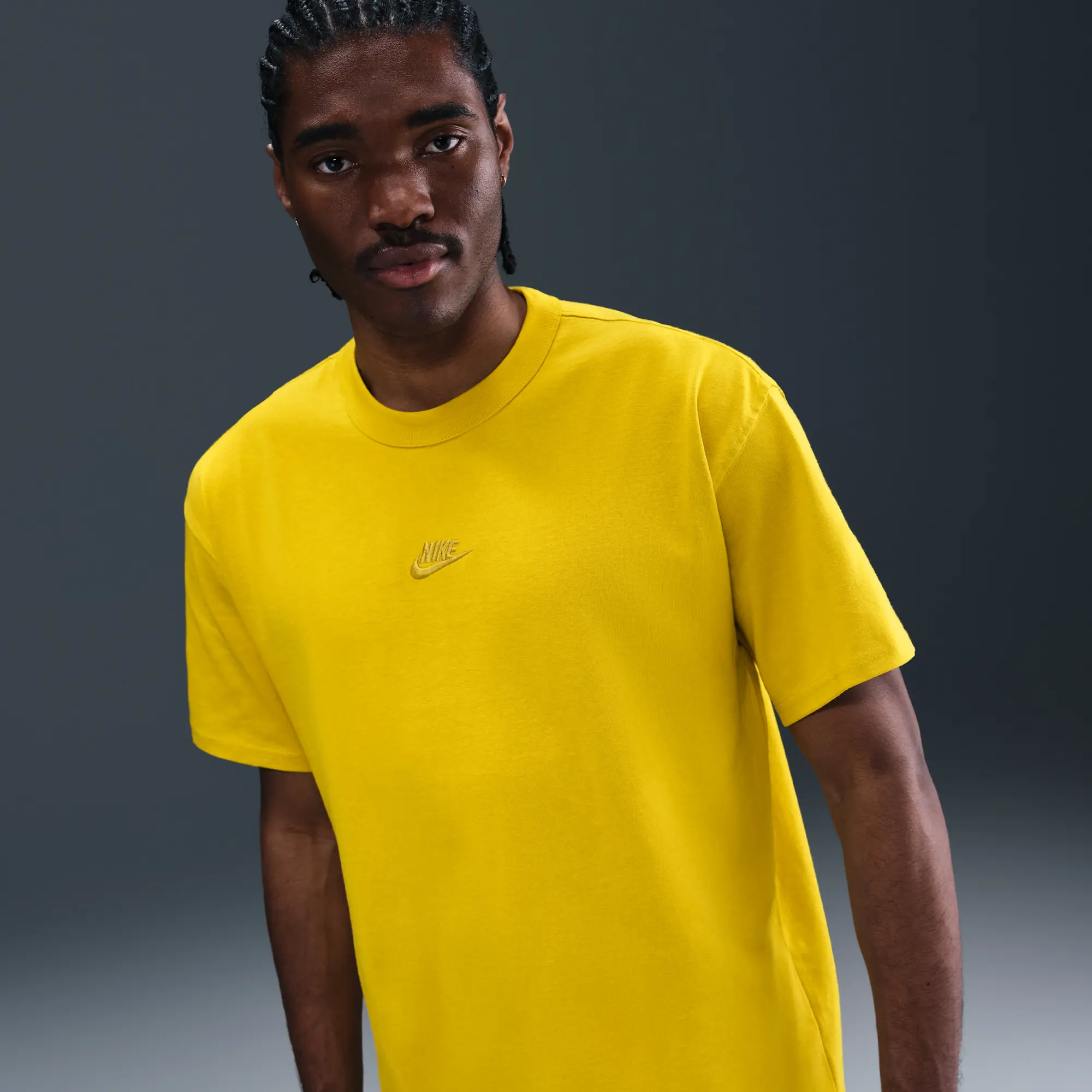Nike Sportswear Premium Essentials Men's T-Shirt - Yellow - Cotton