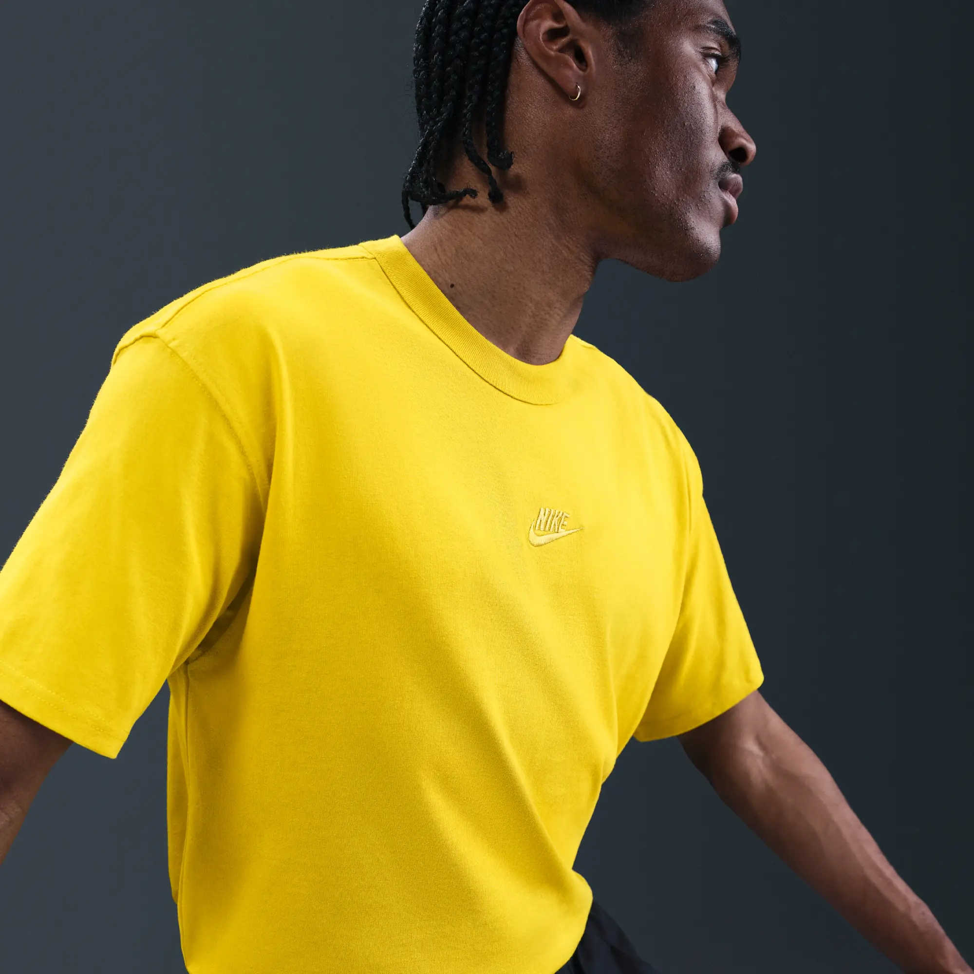 Nike Sportswear Premium Essentials Men's T-Shirt - Yellow - Cotton