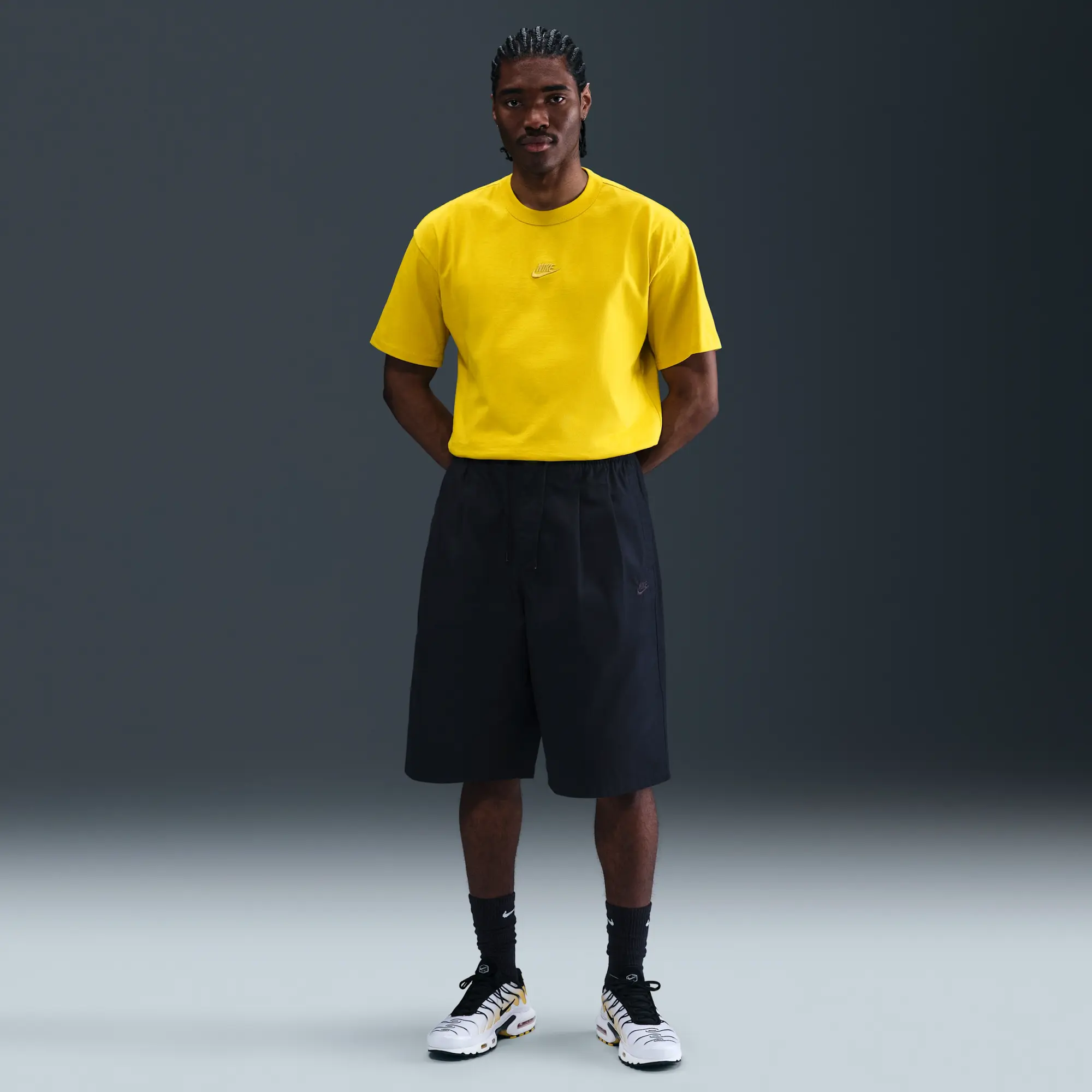 Nike Sportswear Premium Essentials Men's T-Shirt - Yellow - Cotton