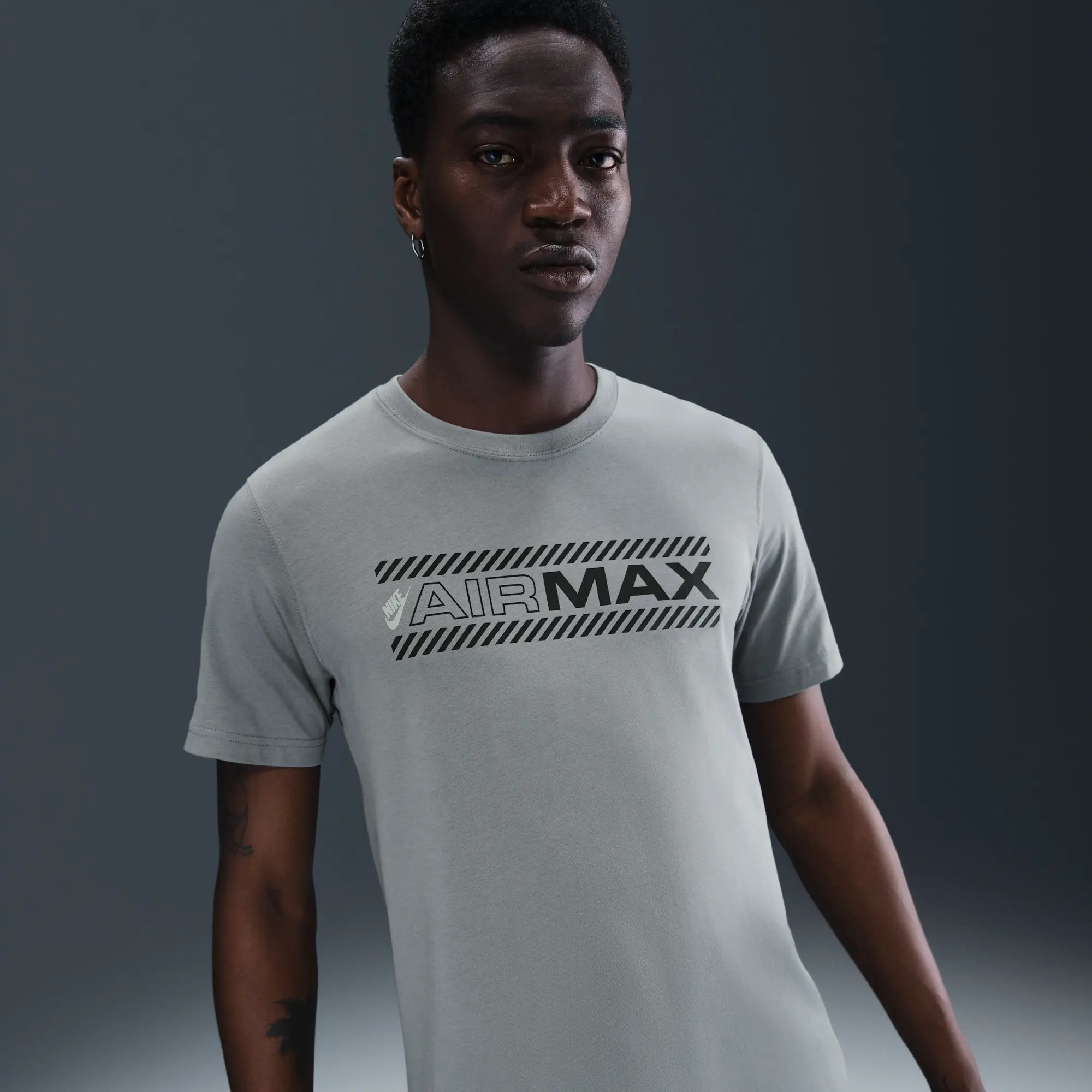 Nike Air Max Men's T-Shirt - Grey - Cotton