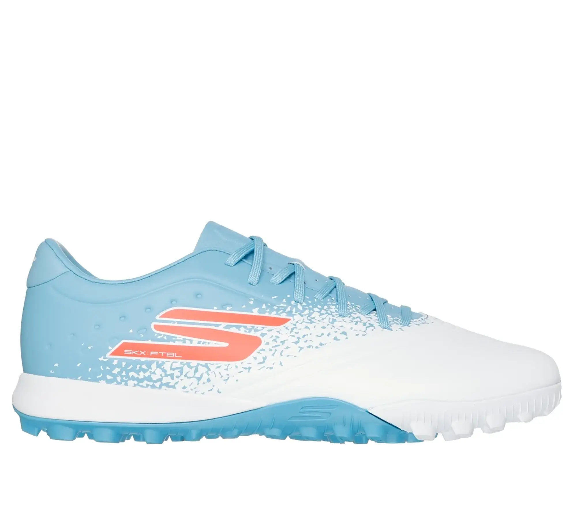 Skechers Razor 1.5 Academy TF Shoes in White/Turquoise