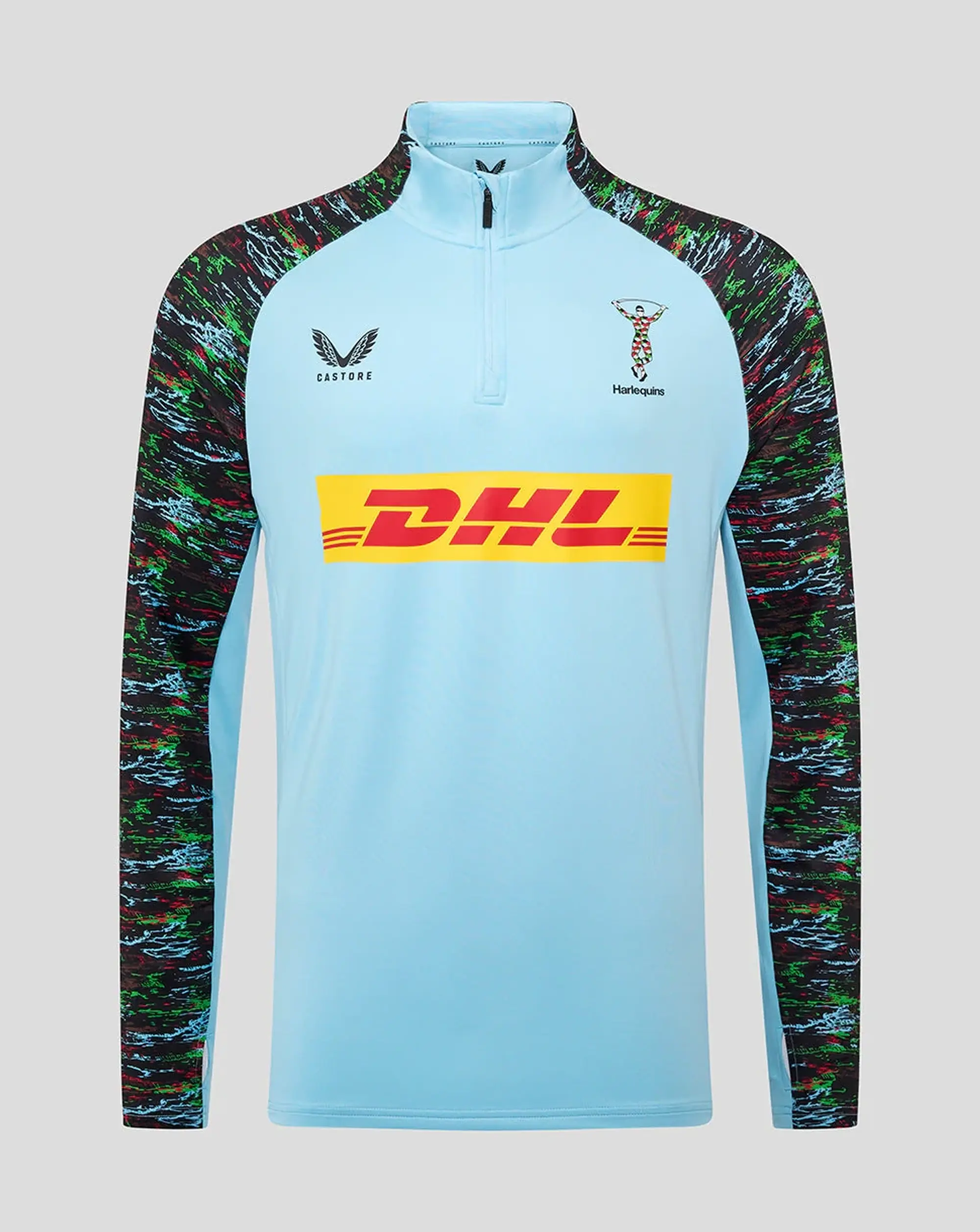 Castore Harlequins Men's 25/26 Training 1/4 Zip - Sky Blue