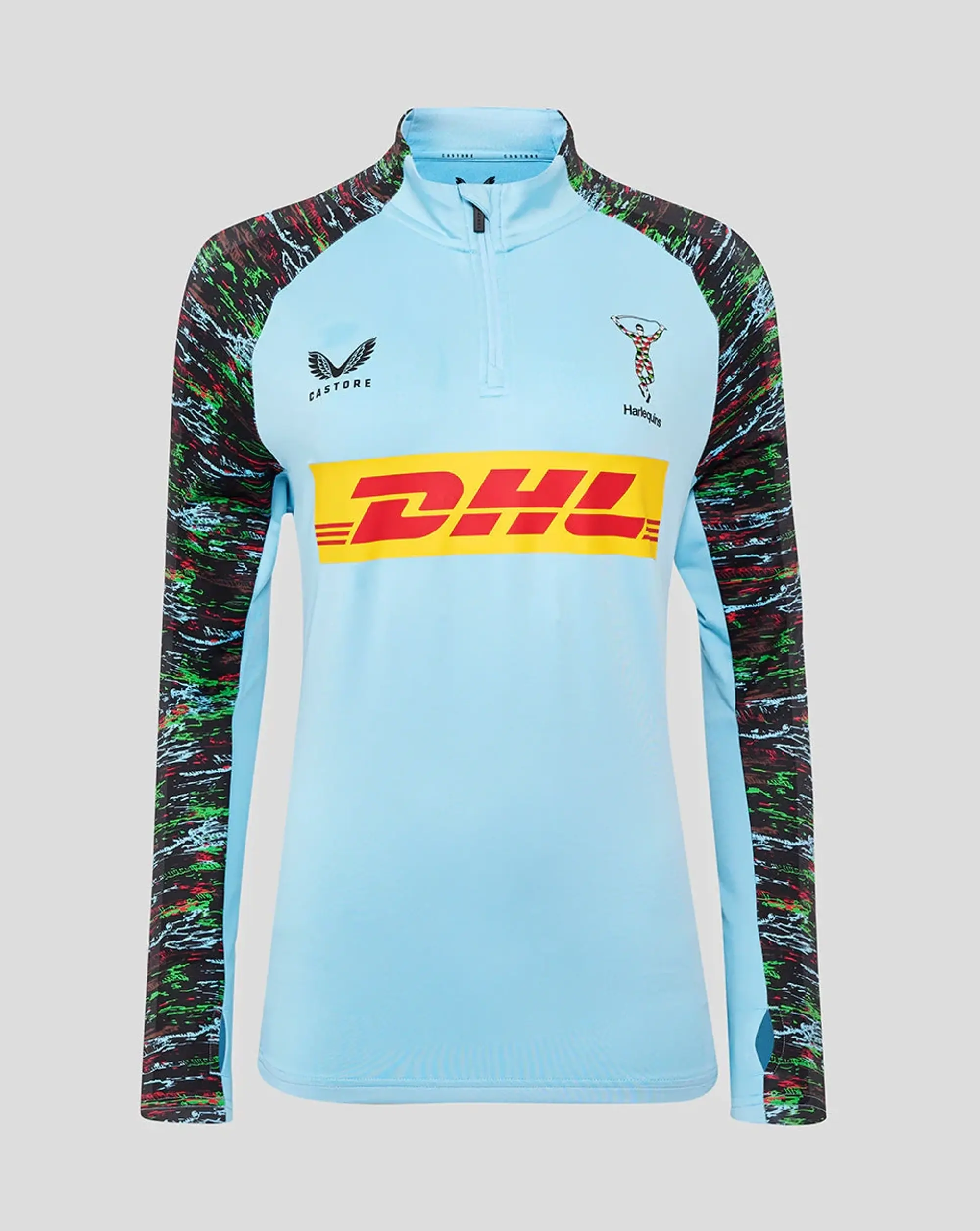 Castore Harlequins Women's 25/26 Training 1/4 Zip - Sky Blue
