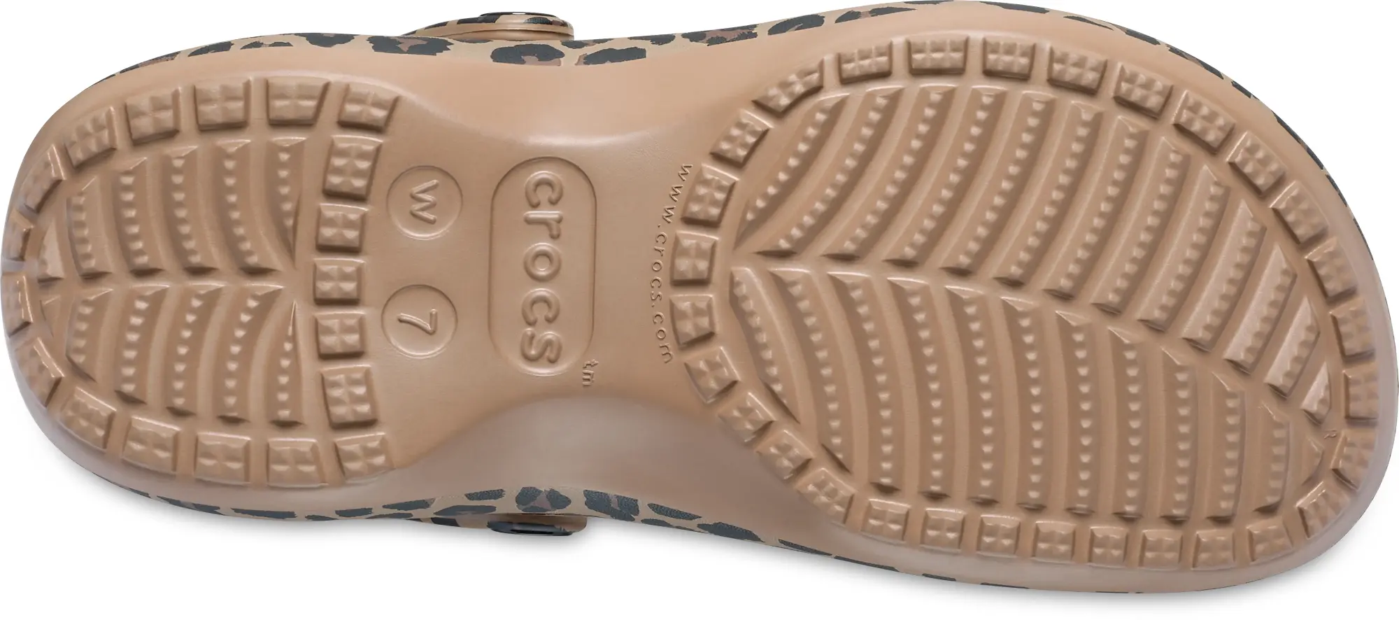 Crocs | Women | Classic Platform Animal | Clogs | Sepia / Leopard | 3