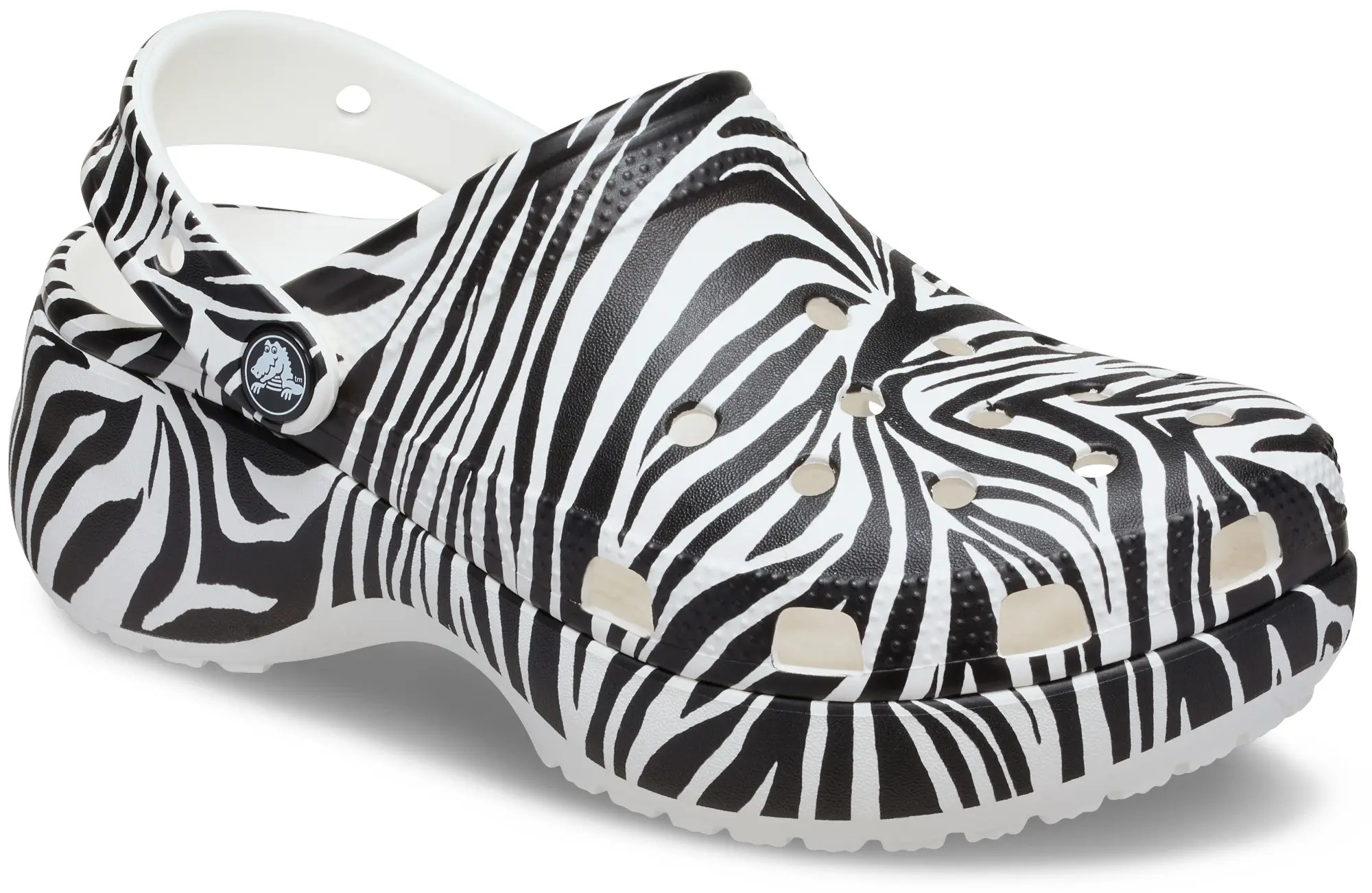Crocs | Women | Classic Platform Animal | Clogs | Zebra | 3