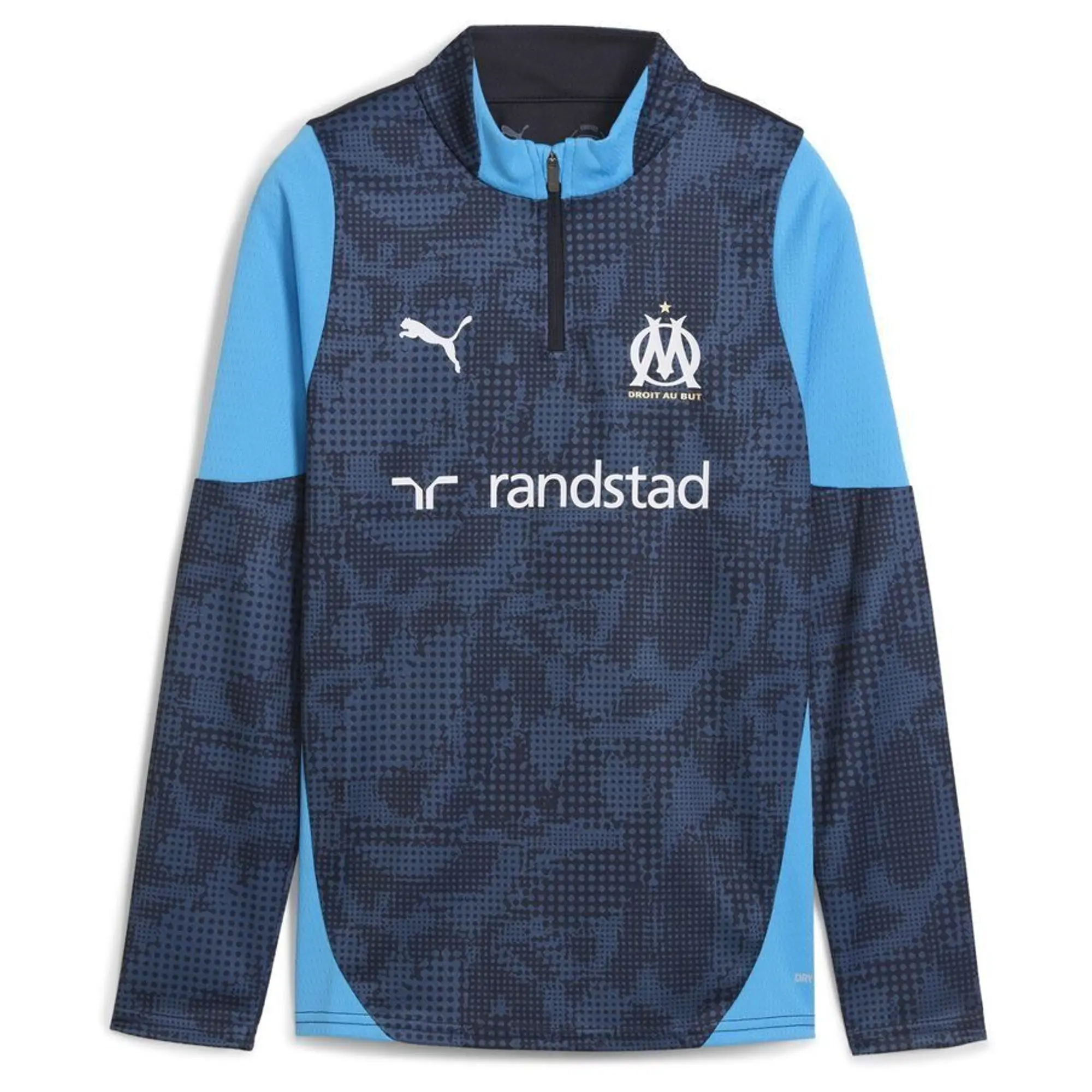Om Training 1/4 Zip Top Jr New Navy-Bleu Azur - ['Blue']