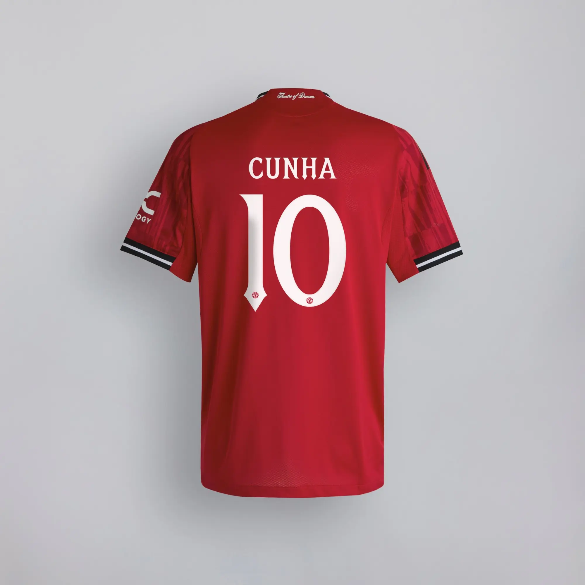 Manchester United 25/26 Home Jersey with Cunha 10 Club Priniting