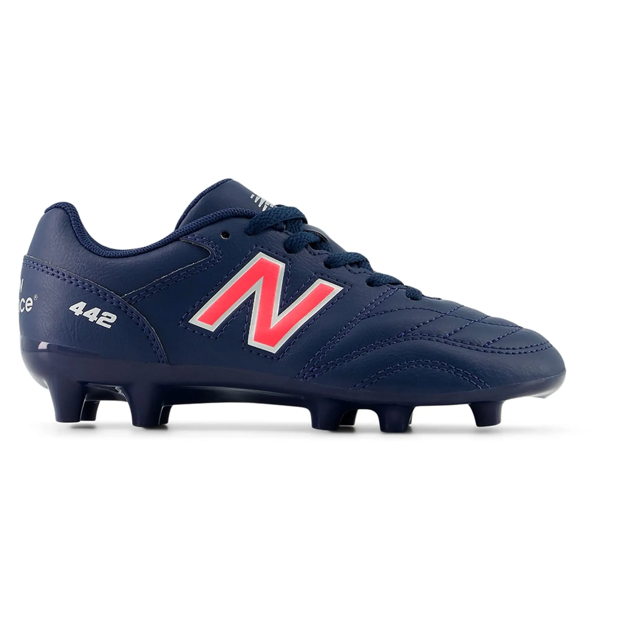 New Balance Boys 442 ACADEMY JNR FG V2 in Blue/Grey/Red Synthetic