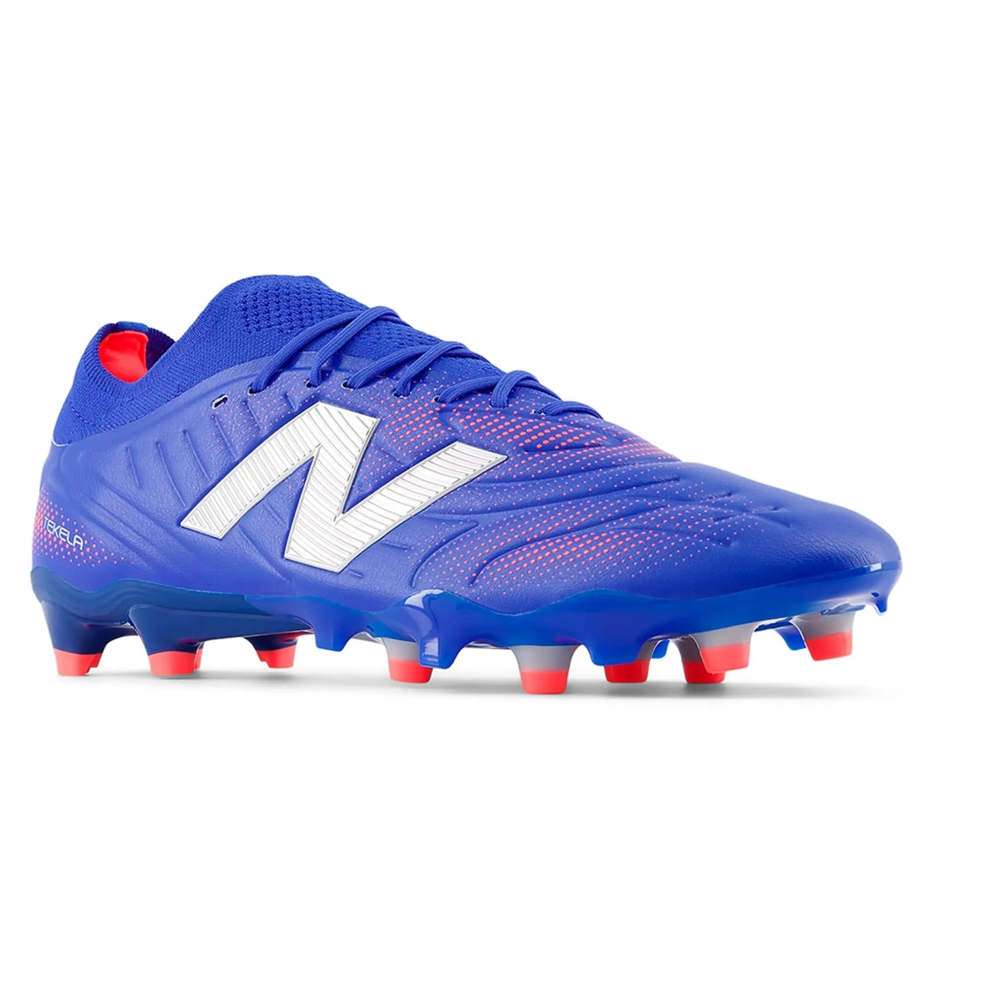 New Balance Unisex TEKELA PRO LOW LACED FG V5 in Blue/Red/Grey Synthetic