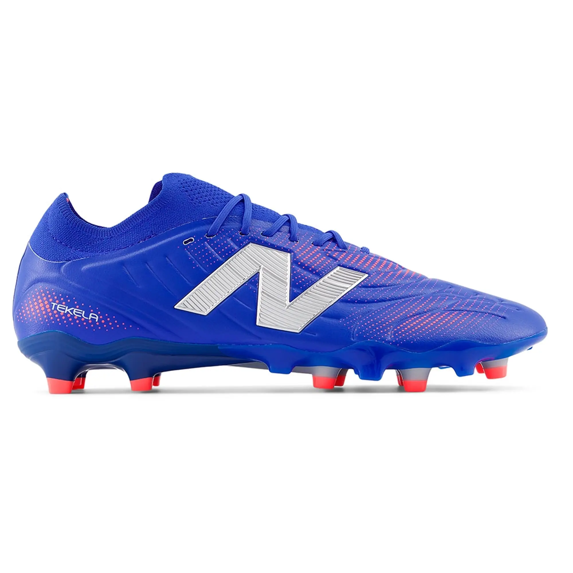 New Balance Unisex TEKELA PRO LOW LACED FG V5 in Blue/Red/Grey Synthetic