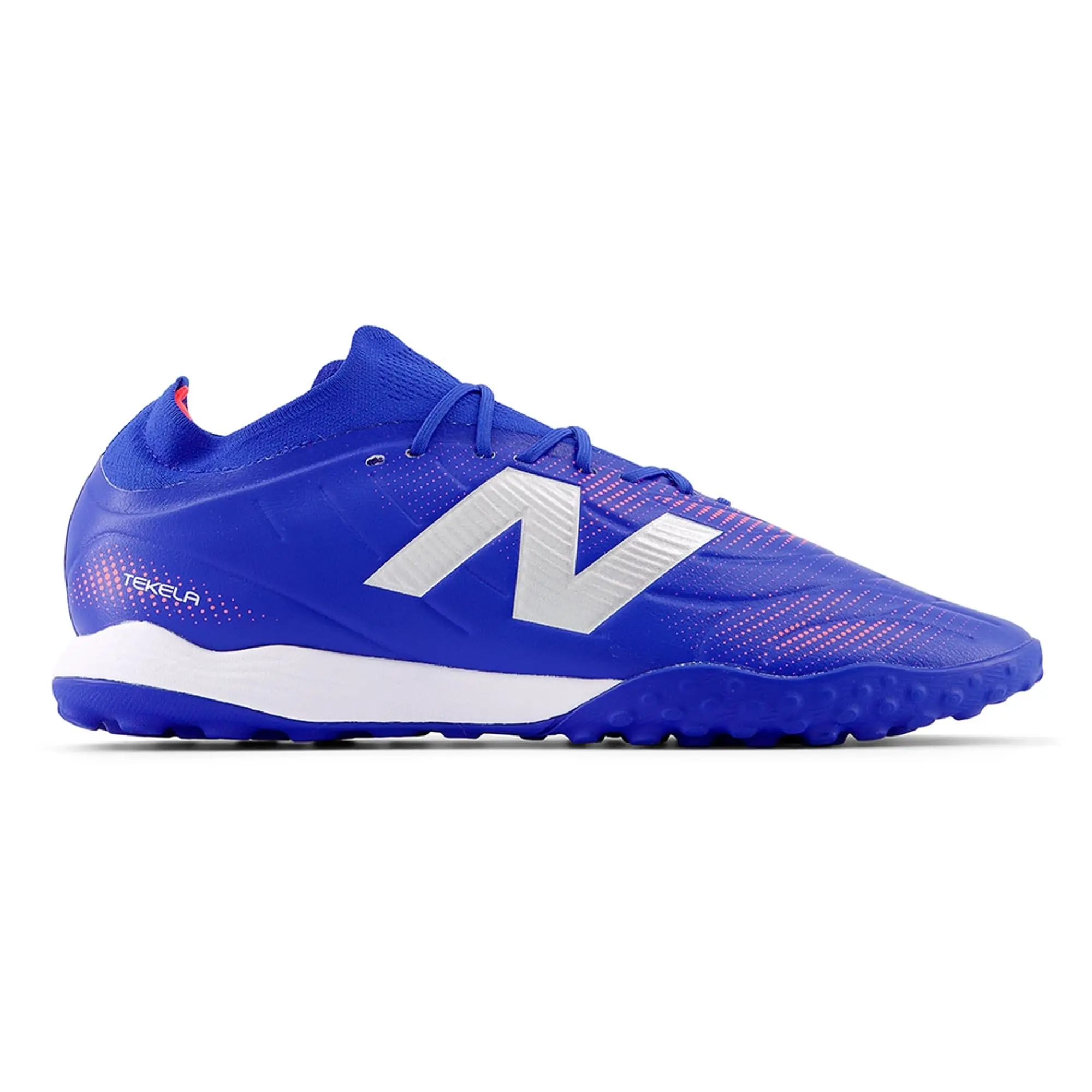 New Balance Unisex TEKELA TEAM LOW LACED TF V5 in Blue/Red/Grey Synthetic