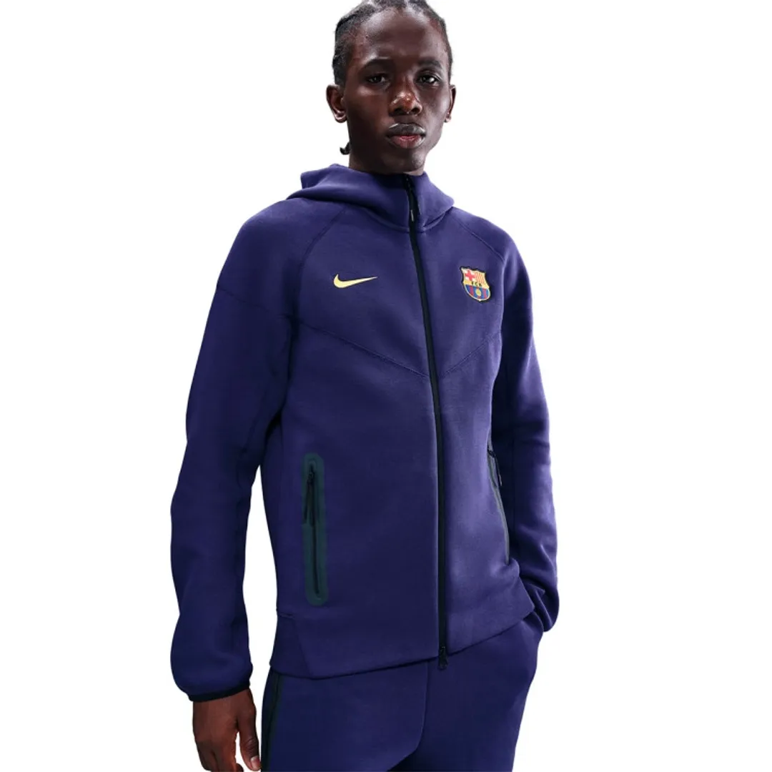 Nike Barcelona NSW Tech Fleece FZ Hoodie - Dark Purple - 2025-2026