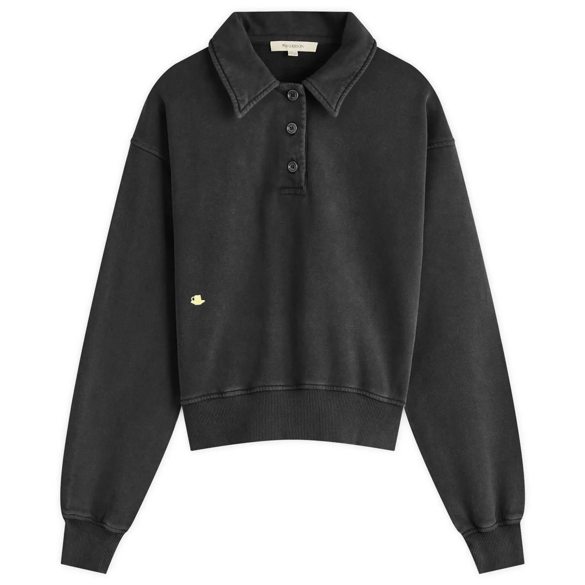 JW Anderson Women's Polo Sweatshirt Washed Black