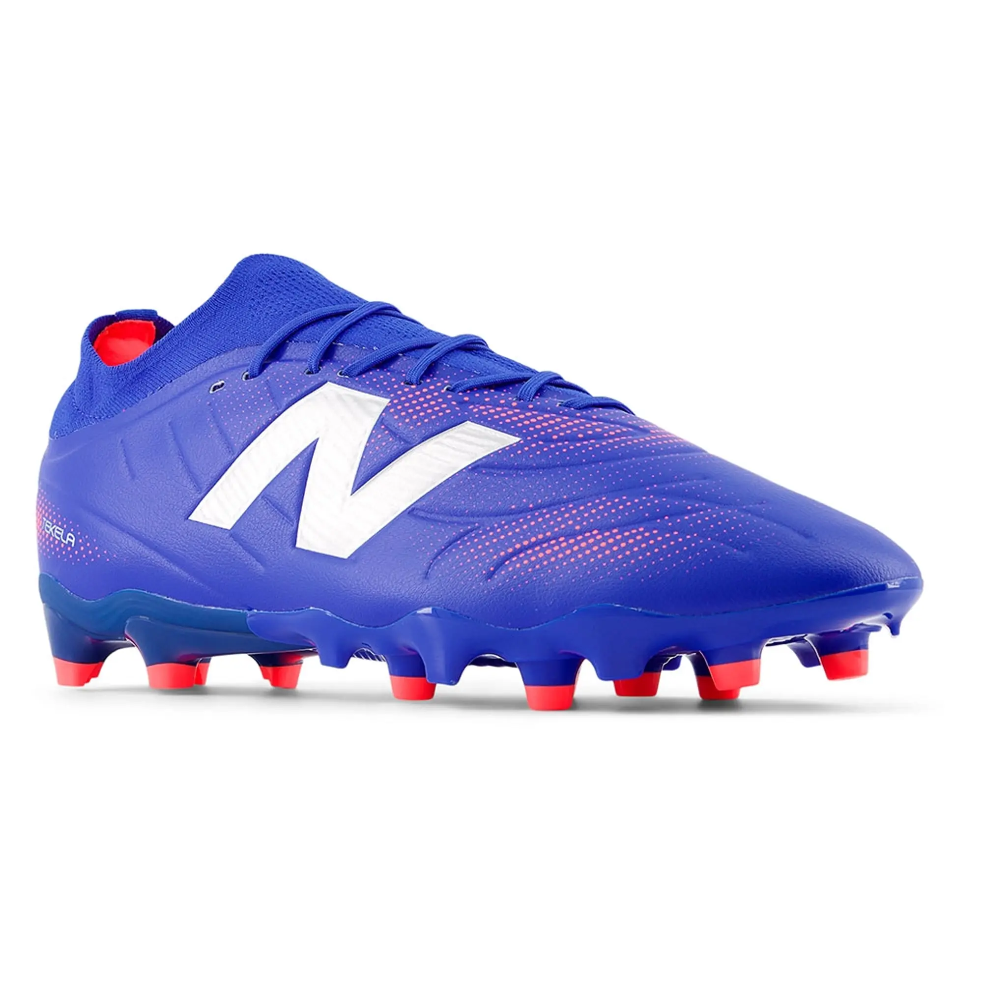 New Balance Unisex TEKELA TEAM LOW LACED FG V5 in Blue/Red/Grey Synthetic