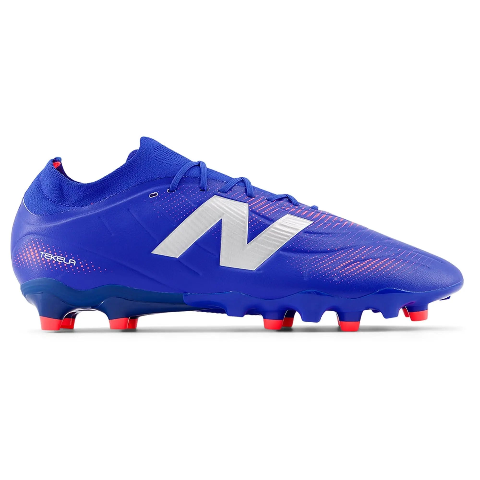 New Balance Unisex TEKELA TEAM LOW LACED FG V5 in Blue/Red/Grey Synthetic