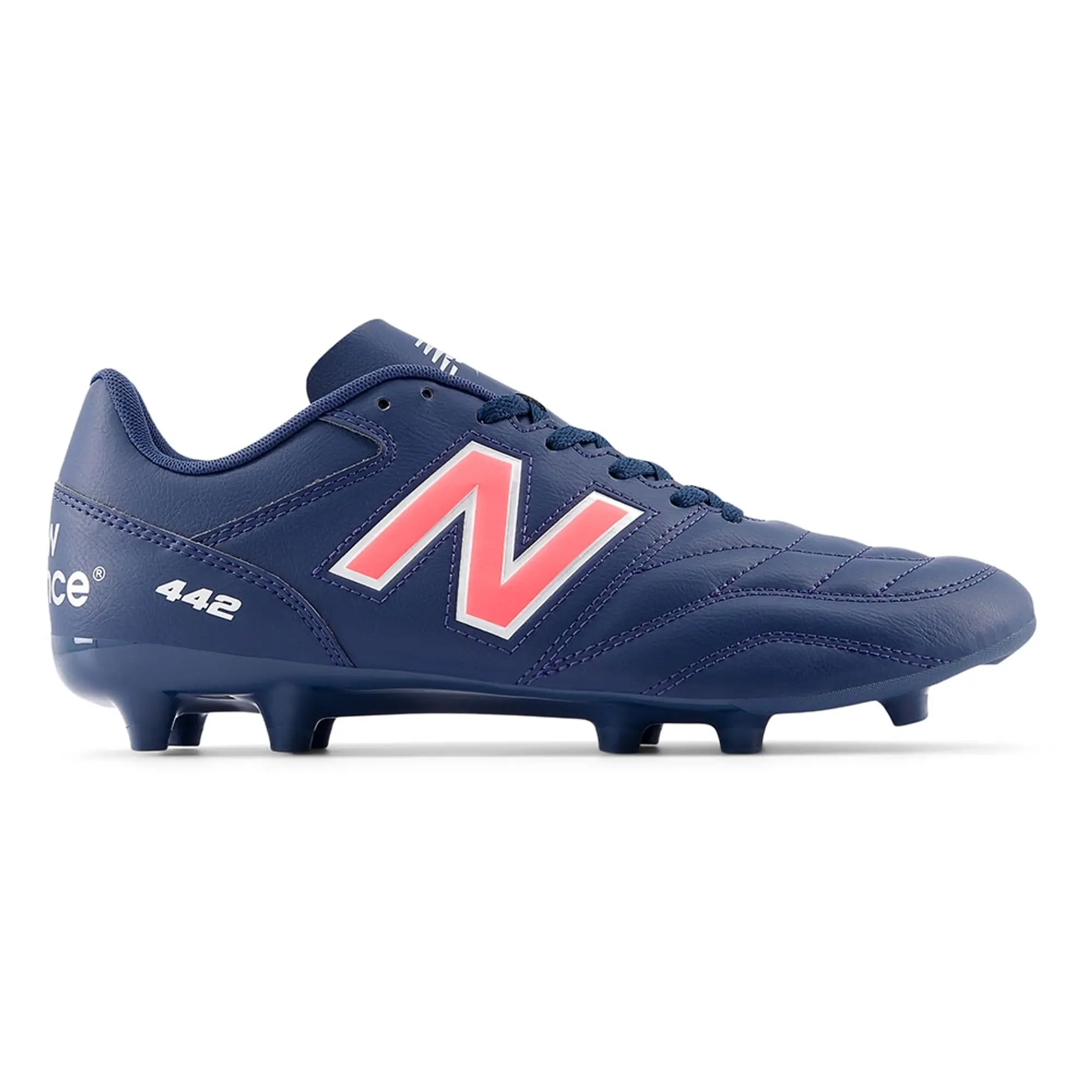 New Balance Men's 442 ACADEMY FG V2 in Blue/Grey/Red Synthetic