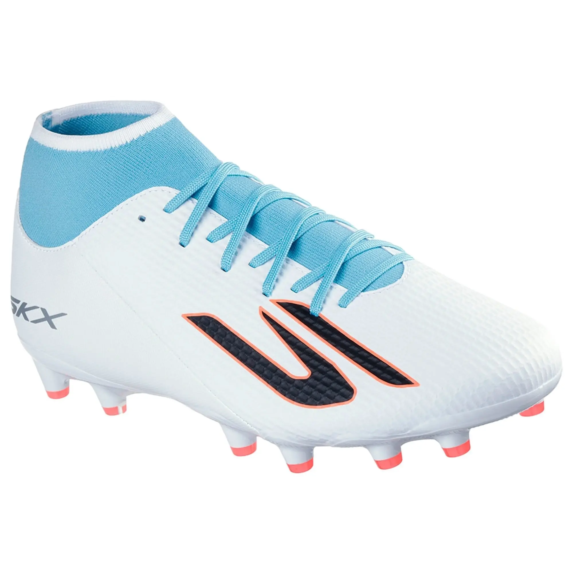 Skechers SKX_2 High Academy AG Shoes in White/Turquoise