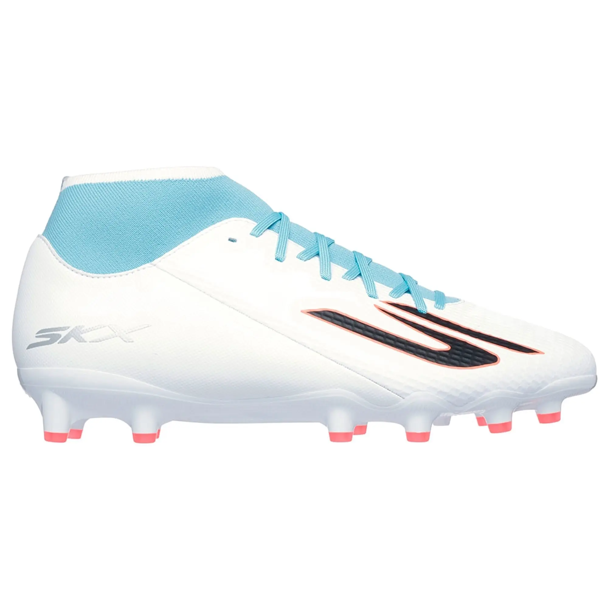 Skechers SKX_2 High Academy AG Shoes in White/Turquoise