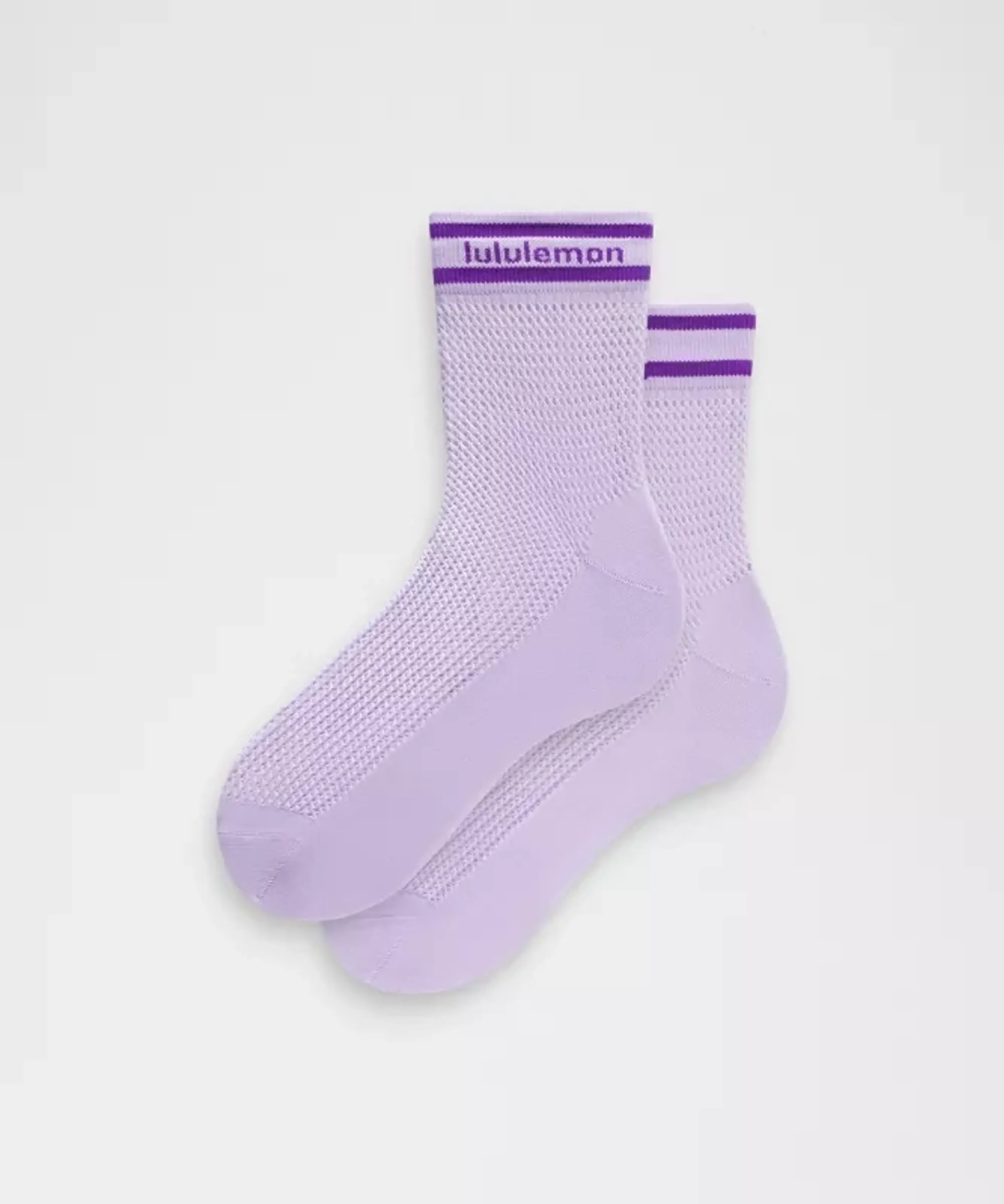 lululemon – Unisex Open Knit Quarter Socks – Color Purple – Size L