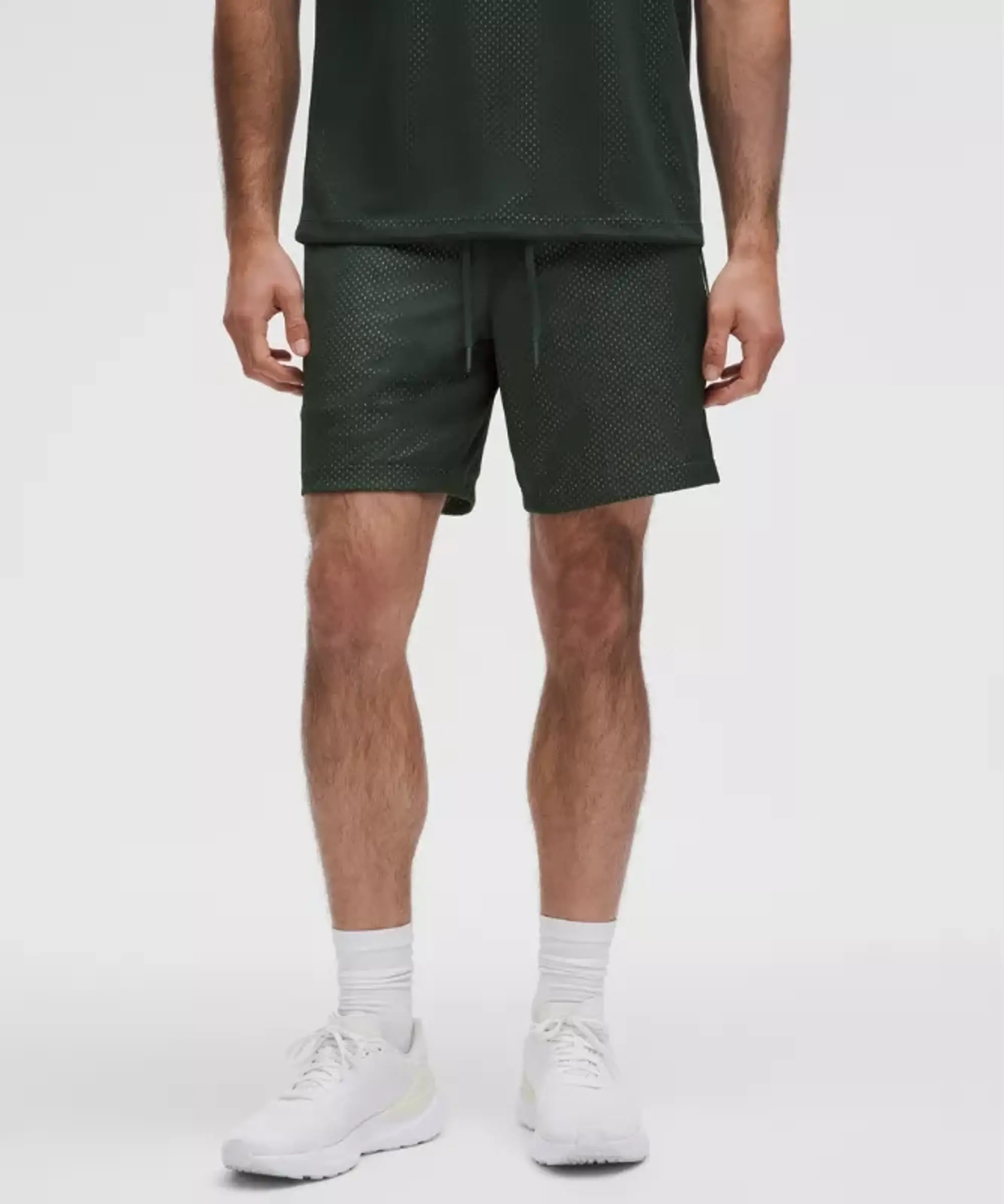 lululemon – Men's Double-Layered Linerless Shorts – 7" – Color Navy Orange/Blue – Size L