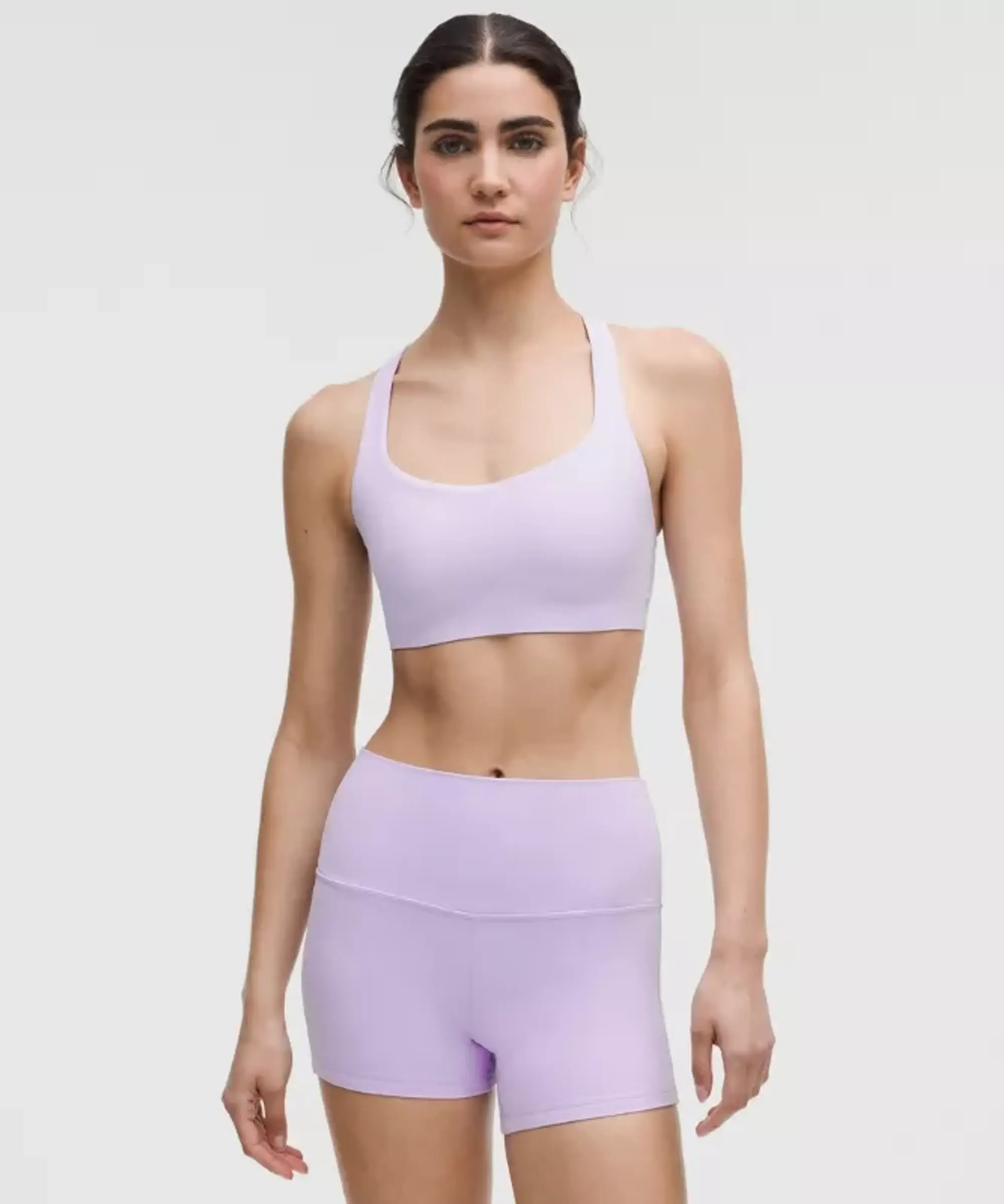 lululemon – Women's FlexyFlex Strappy Yoga Sports Bra Light Support, A-C Cups – Color Purple – Size L/XL