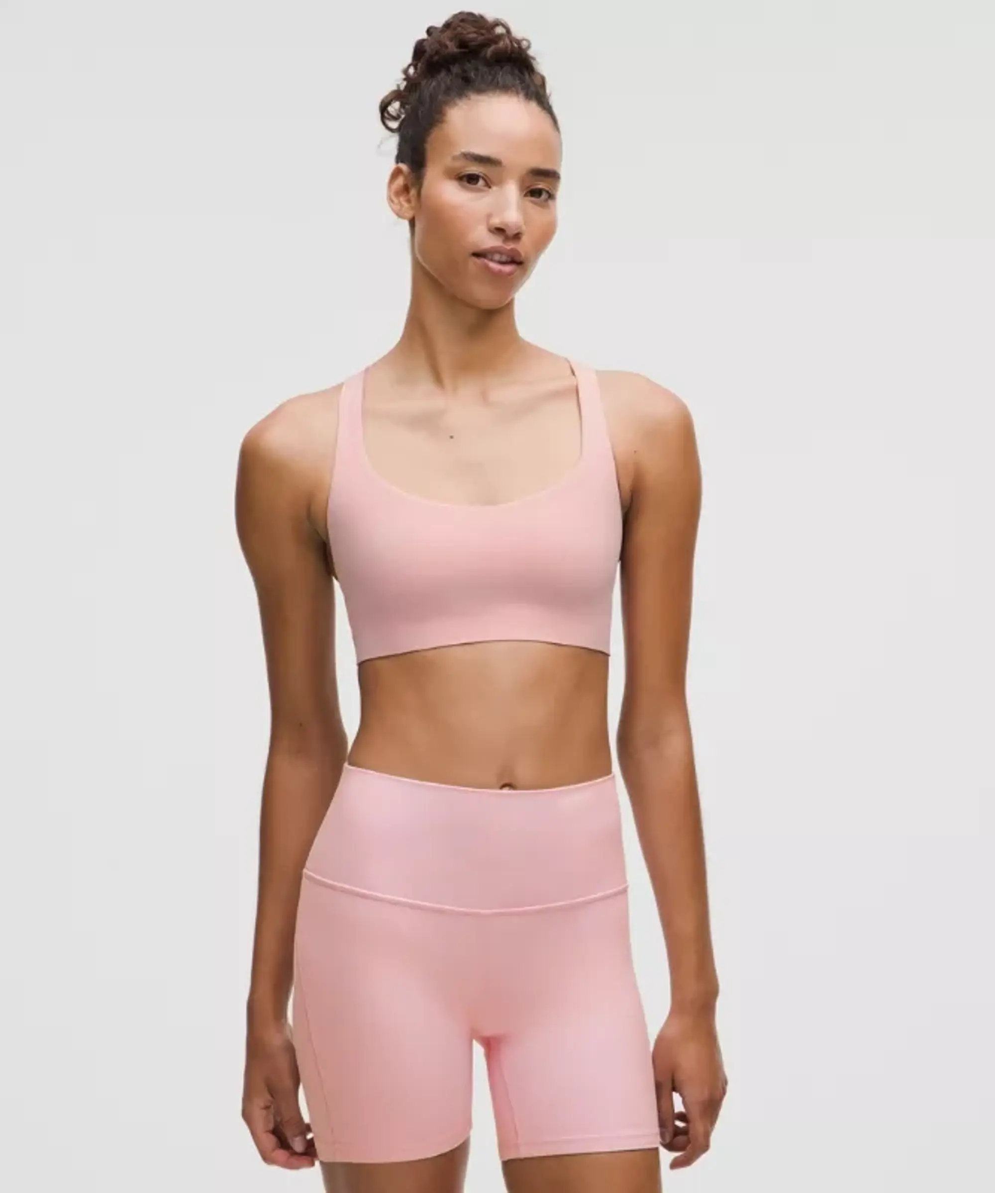 lululemon – Women's FlexyFlex Strappy Yoga Sports Bra Light Support, A-C Cups – Color Pink – Size L/XL