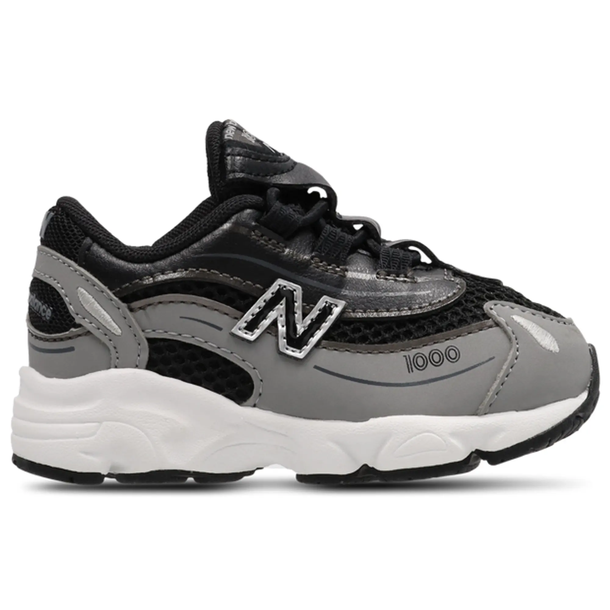 New Balance Infants' 1000 BUNGEE LACE in Grey/Black Synthetic