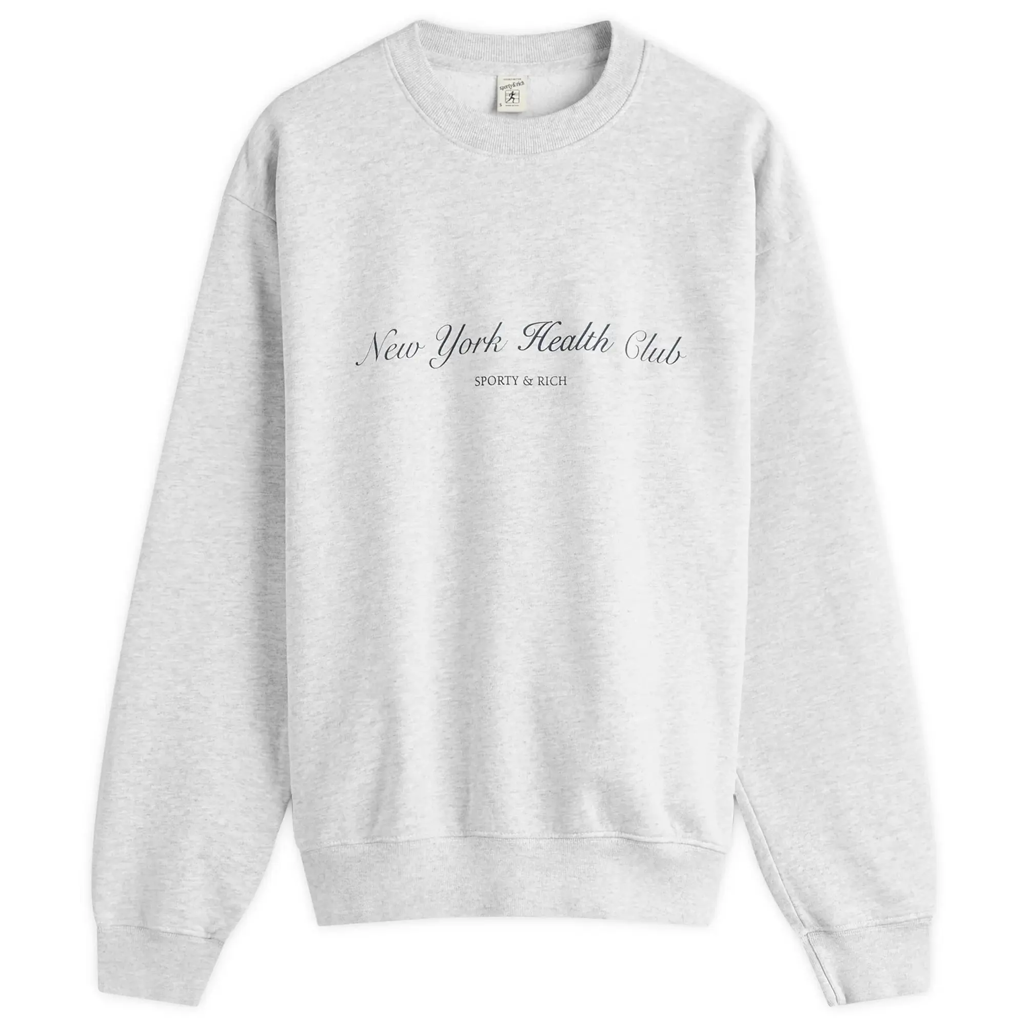 Sporty & Rich Women's NY Health Club Sweatshirt Heather Grey/Navy