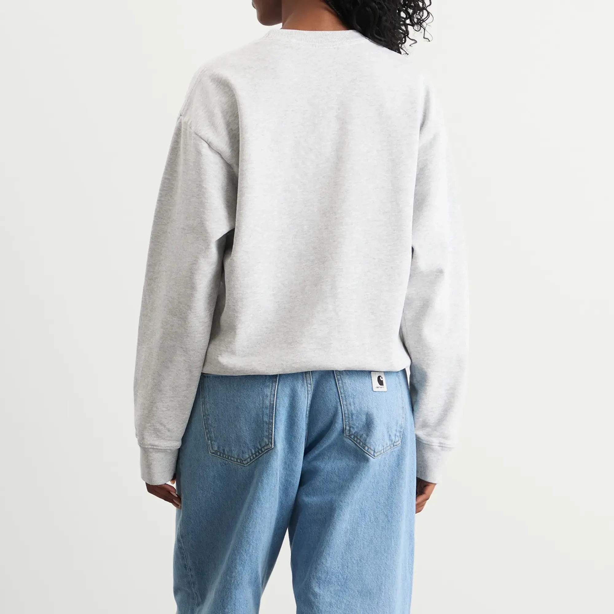 Sporty & Rich Women's NY Health Club Sweatshirt Heather Grey/Navy