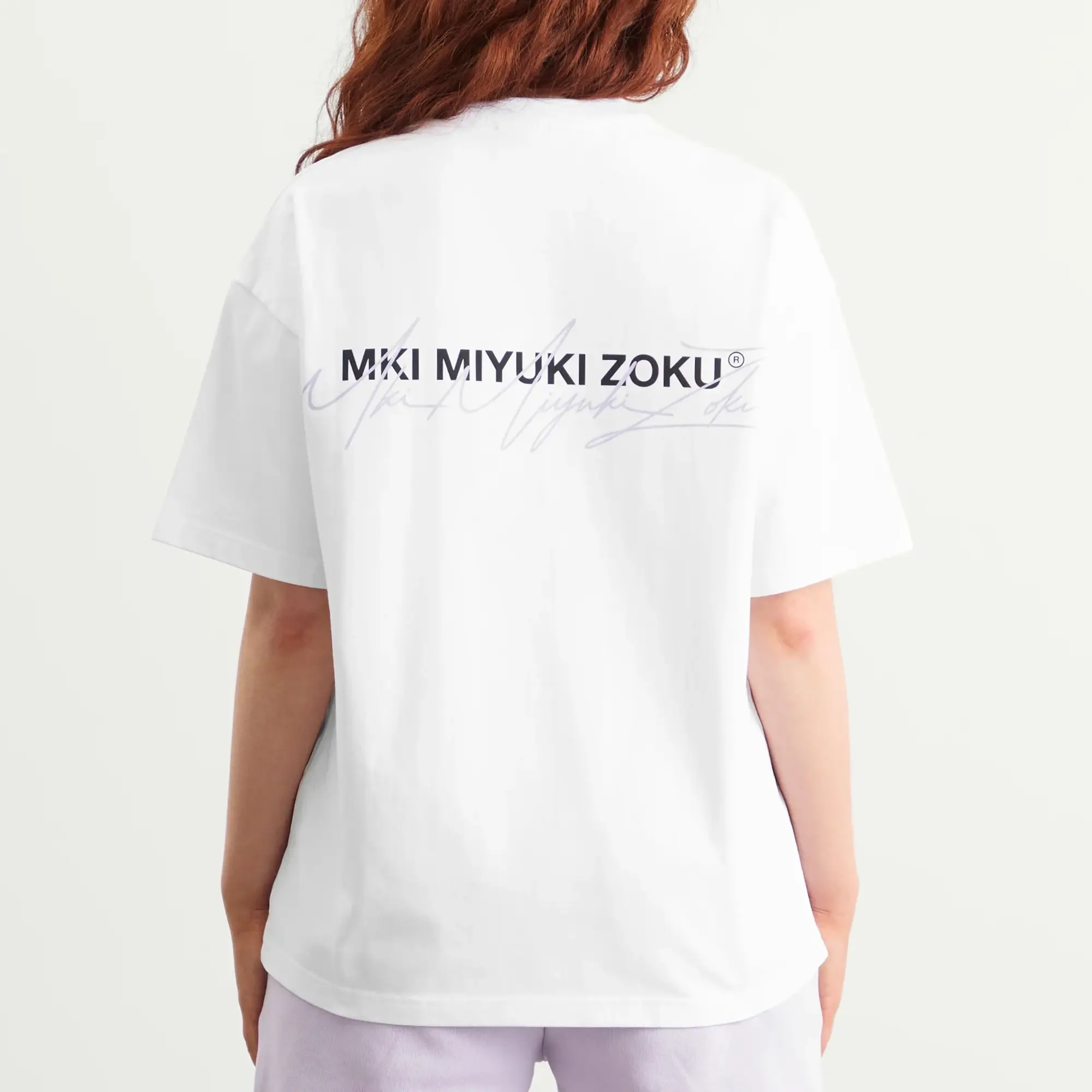 MKI Women's Signature Overlay T-Shirt Presented by END. White/Lilac