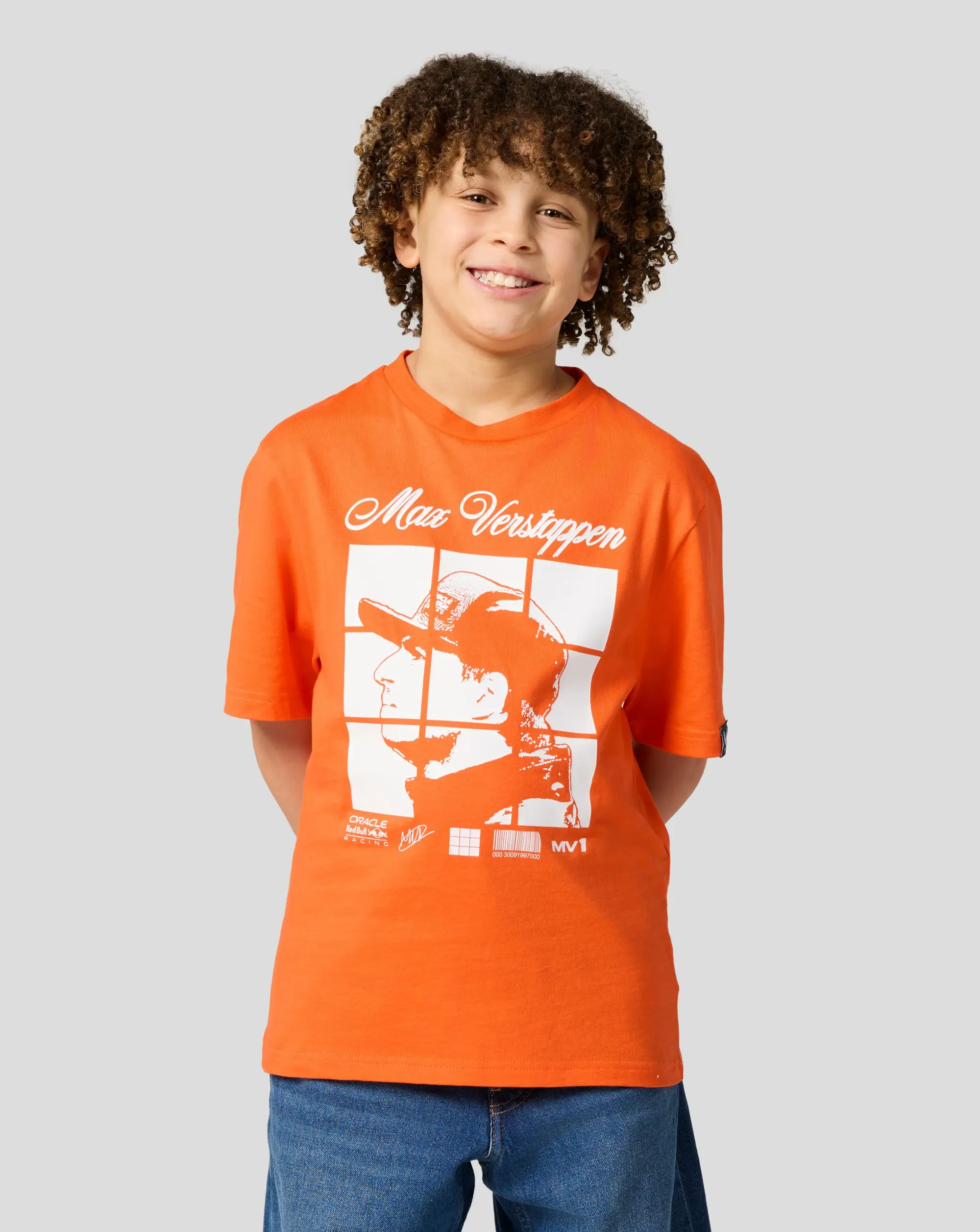 Castore Oracle Red Bull Racing Junior Max Verstappen Puzzle T-shirt - Exotic Orange