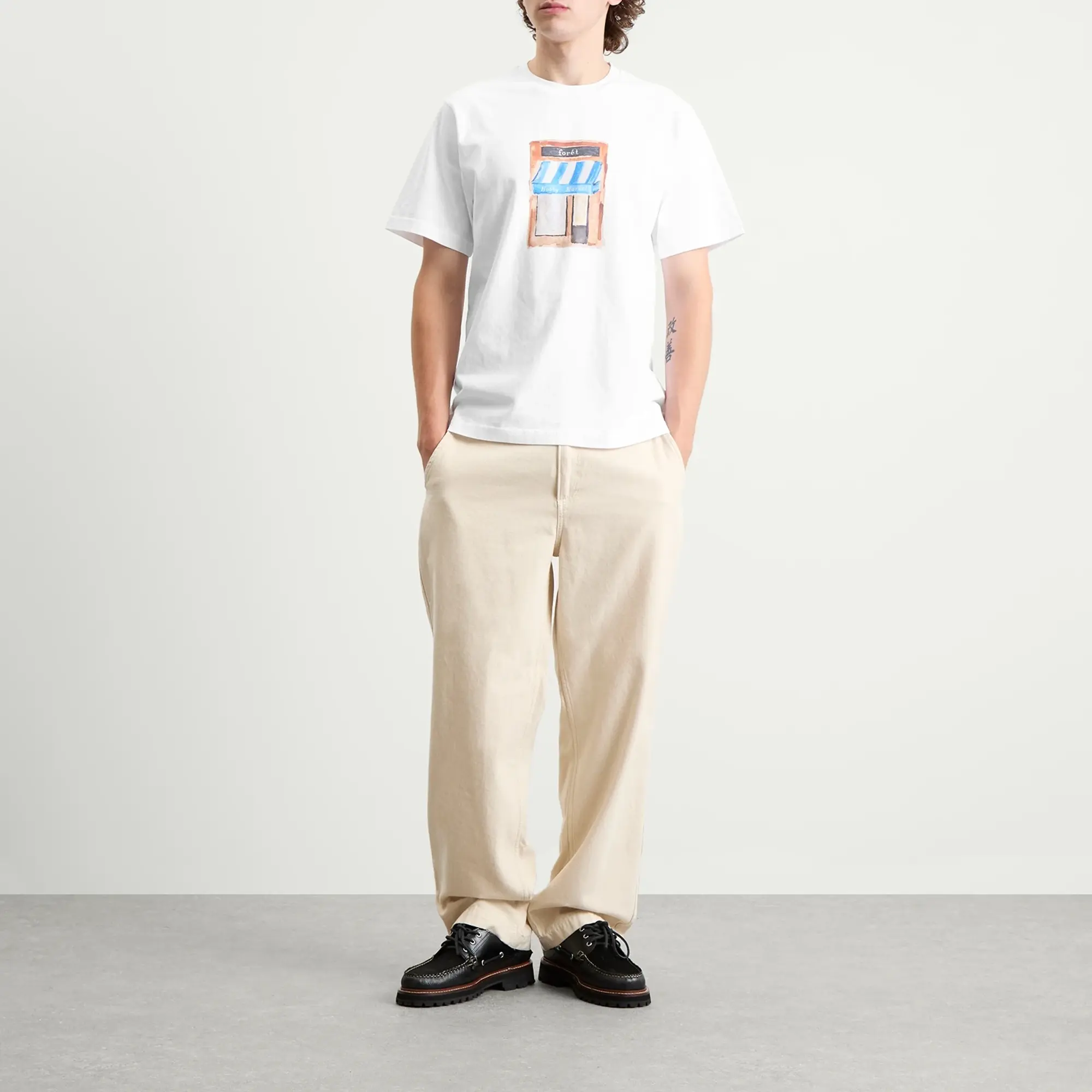 Foret Men's Market T-Shirt White
