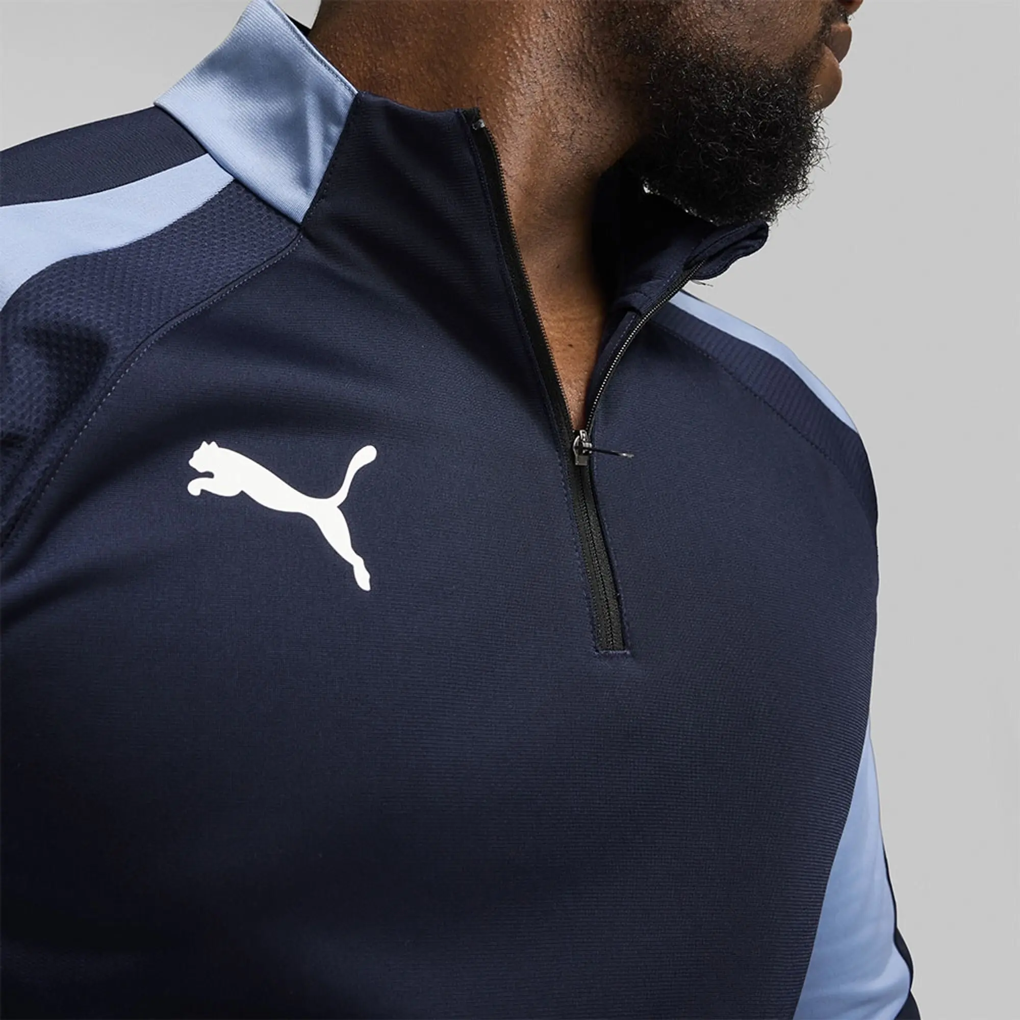 PUMA Individualliga Quarter-Zip Top Shirt Men, Dark Blue