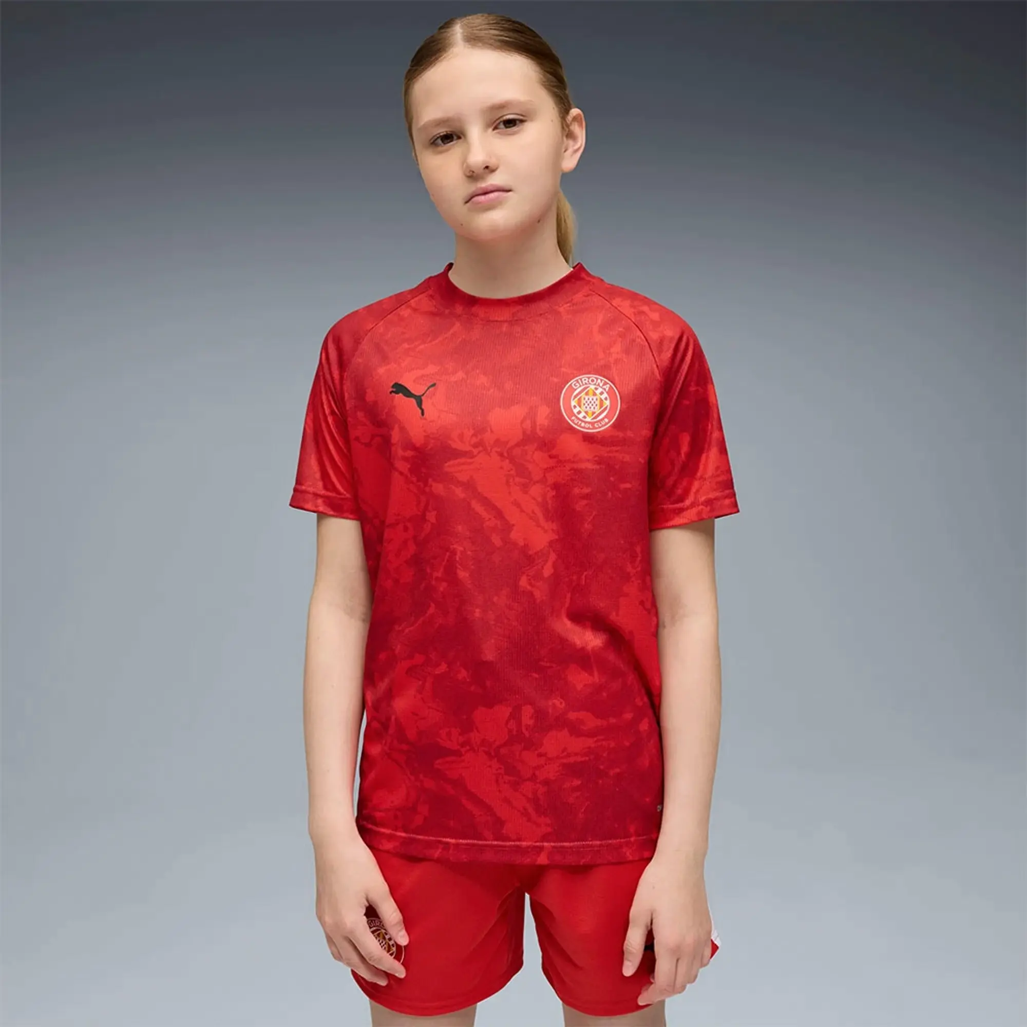 Puma Girona Fc 25/26 Pre Match Junior Short Sleeve T-shirt
